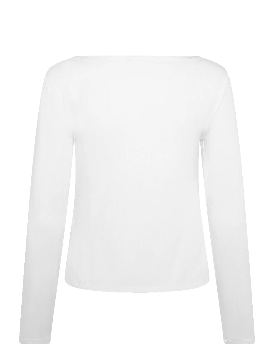 Movesgood - Alora Top Black XS - långärmade toppar - white - 2