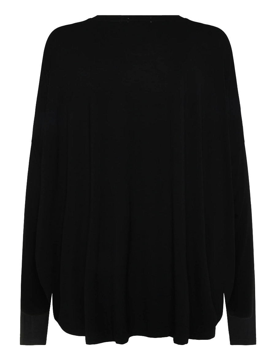 Movesgood - Carro Top Black S/M - langærmede toppe - black - 2