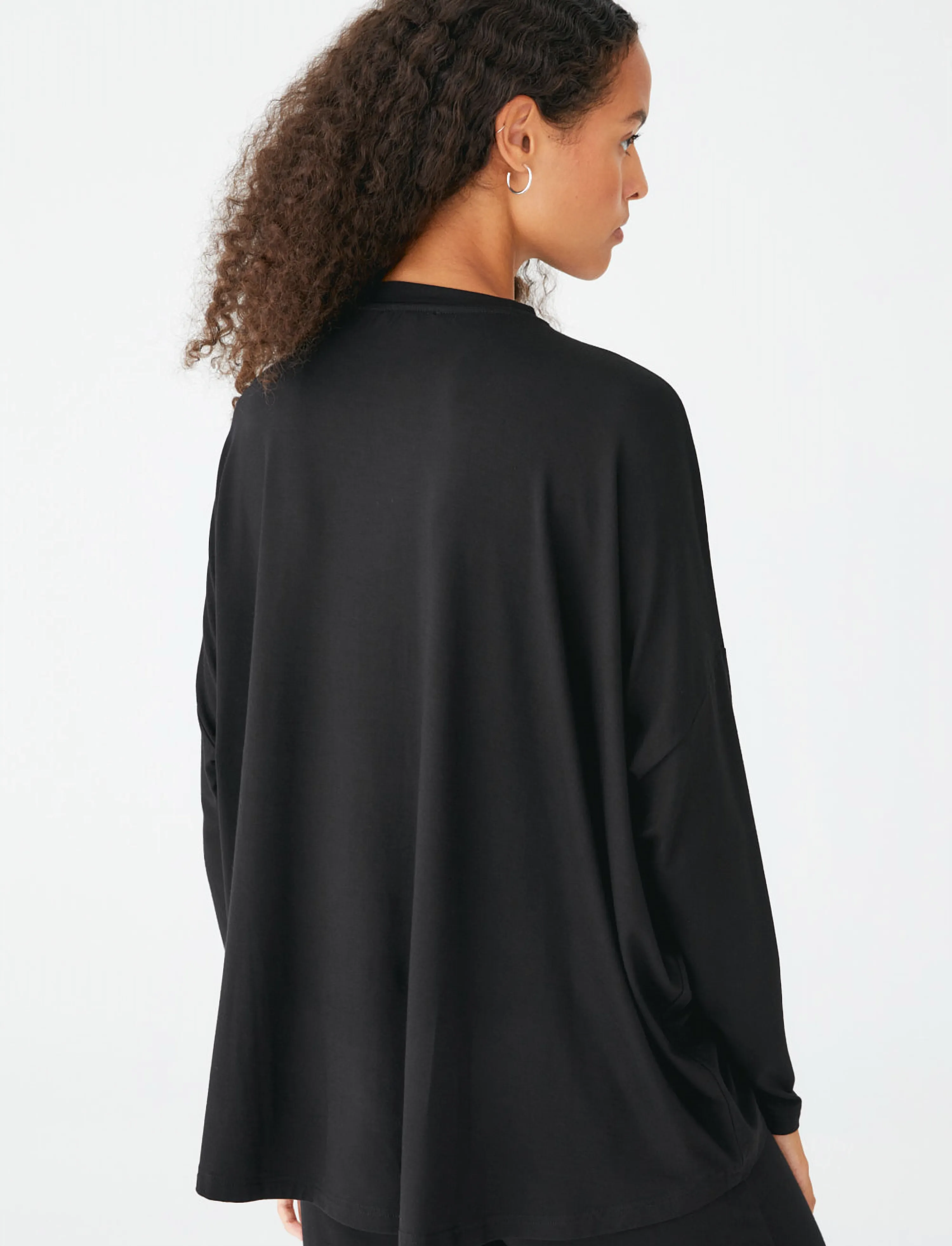 Movesgood - Carro Top Black S/M - long-sleeved tops - black - 3