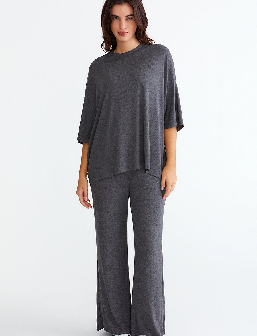 Movesgood - Julia Pants - pyjamahousut - grey - 0
