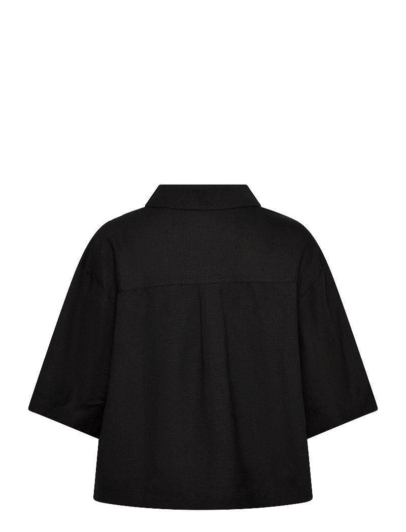 Movesgood - Mica Blouse - short-sleeved blouses - black - 2