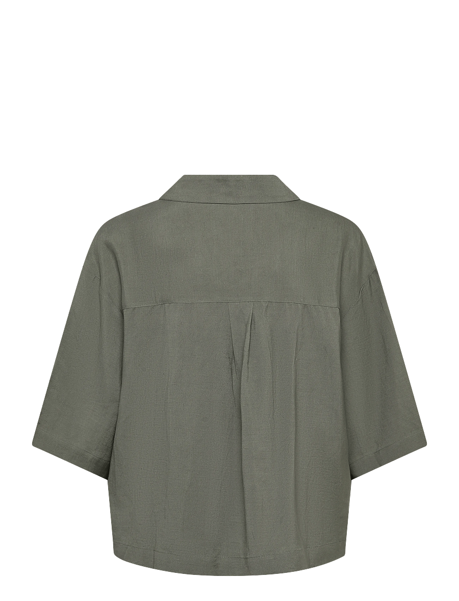 Movesgood - Mica Blouse - kortärmade blusar - khaki - 2
