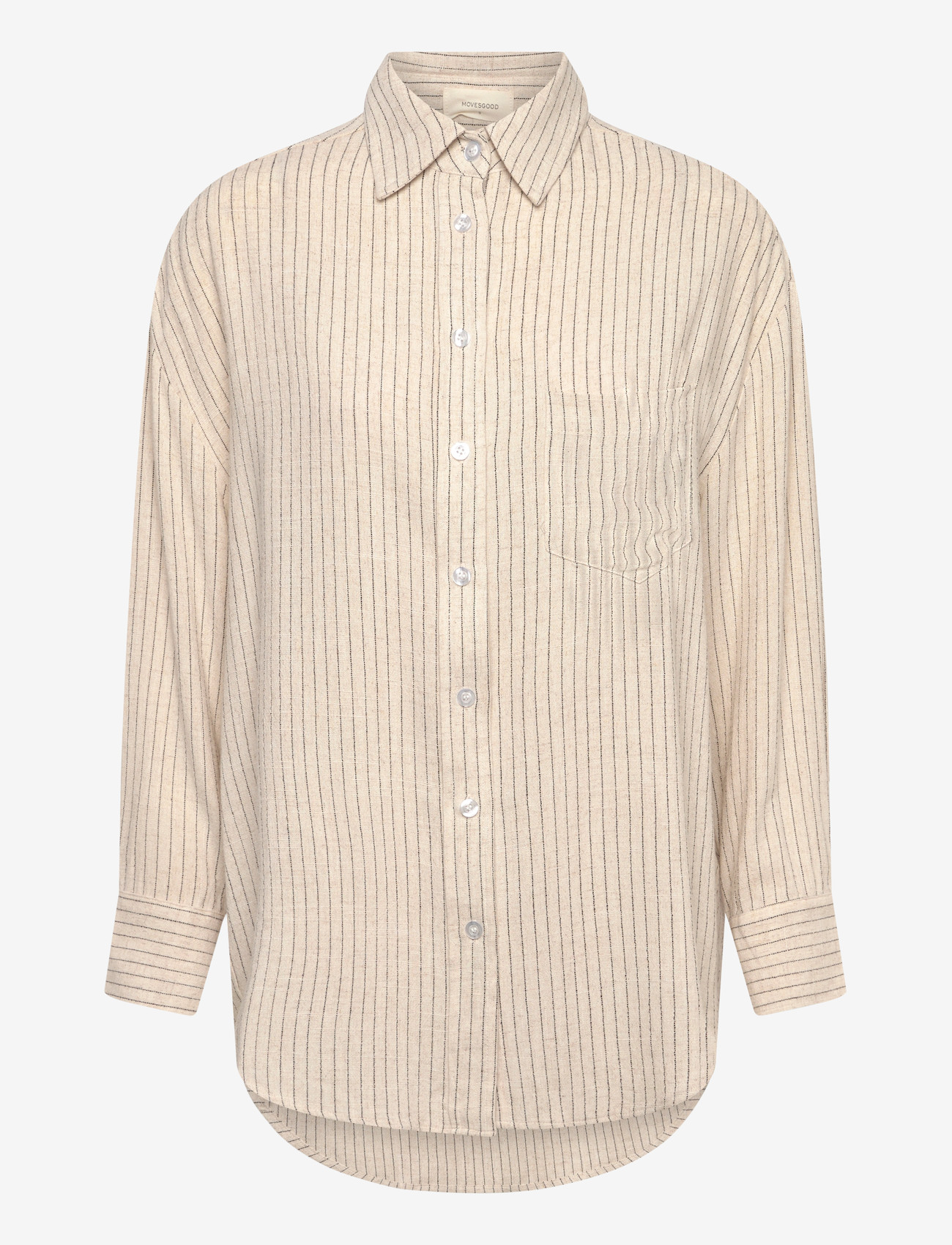 Movesgood - Madeleine Shirt - koszule z długimi rękawami - sand stripe - 1