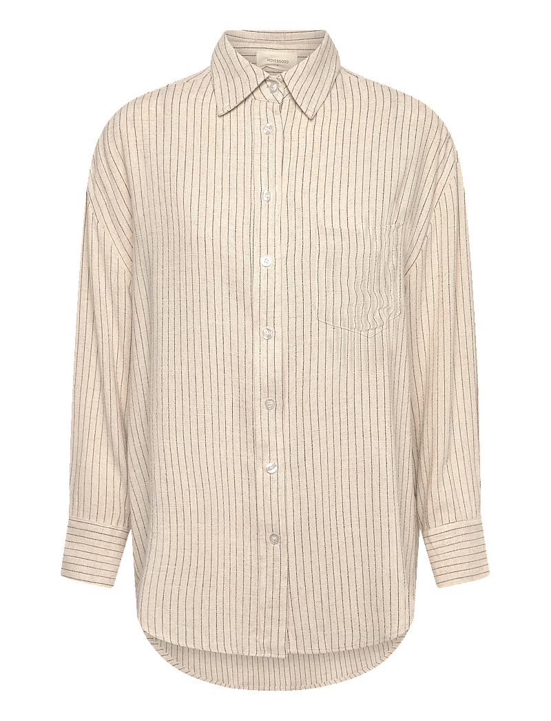 Movesgood - Madeleine Shirt - koszule z długimi rękawami - sand stripe - 1