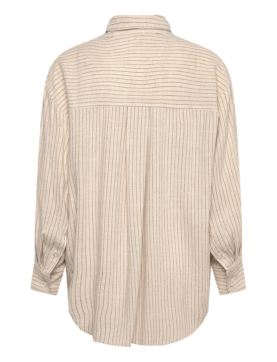 Movesgood - Madeleine Shirt - langärmlige hemden - sand stripe - 2