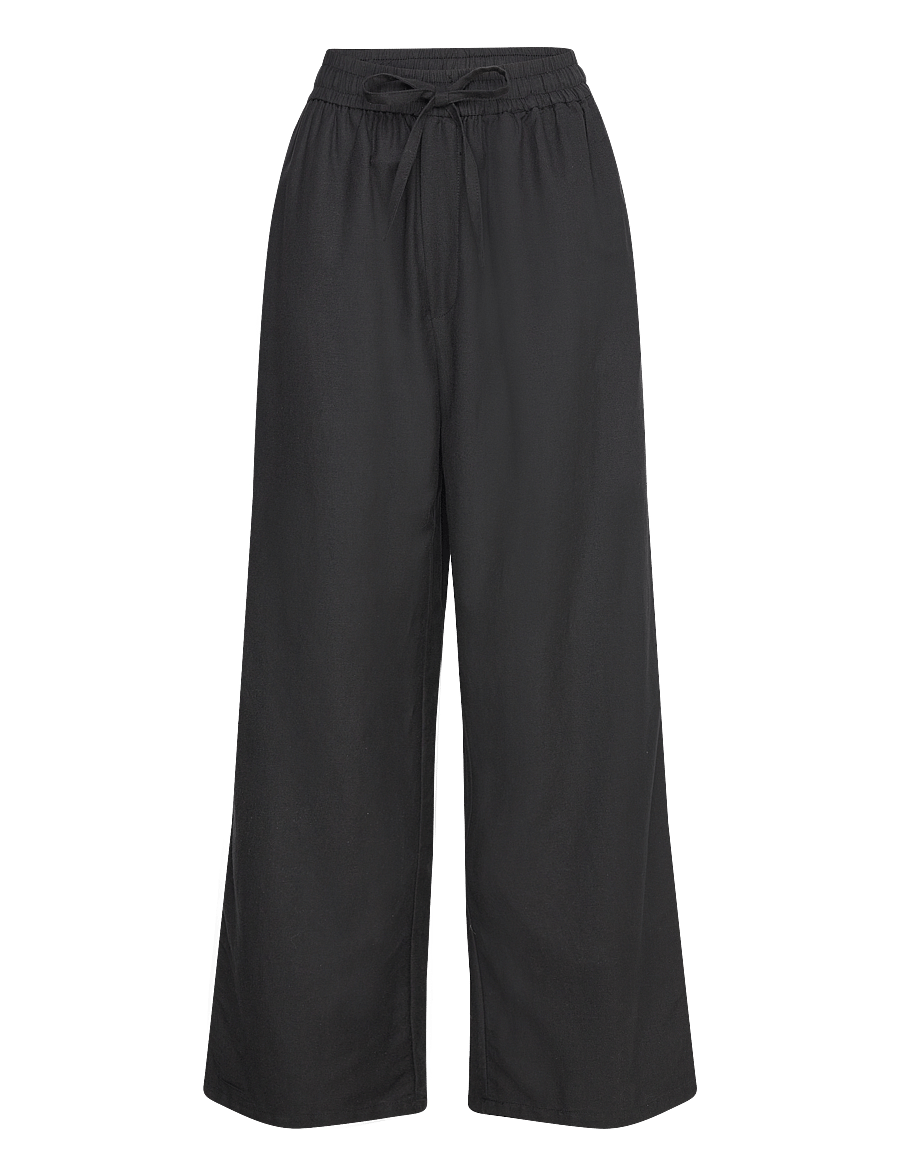 Movesgood - Lovisa trousers - linnebyxor - black - 1