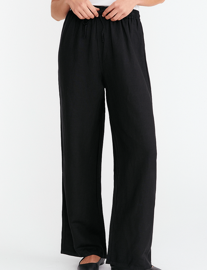 Movesgood - Lovisa Trousers - linased püksid - black - 0
