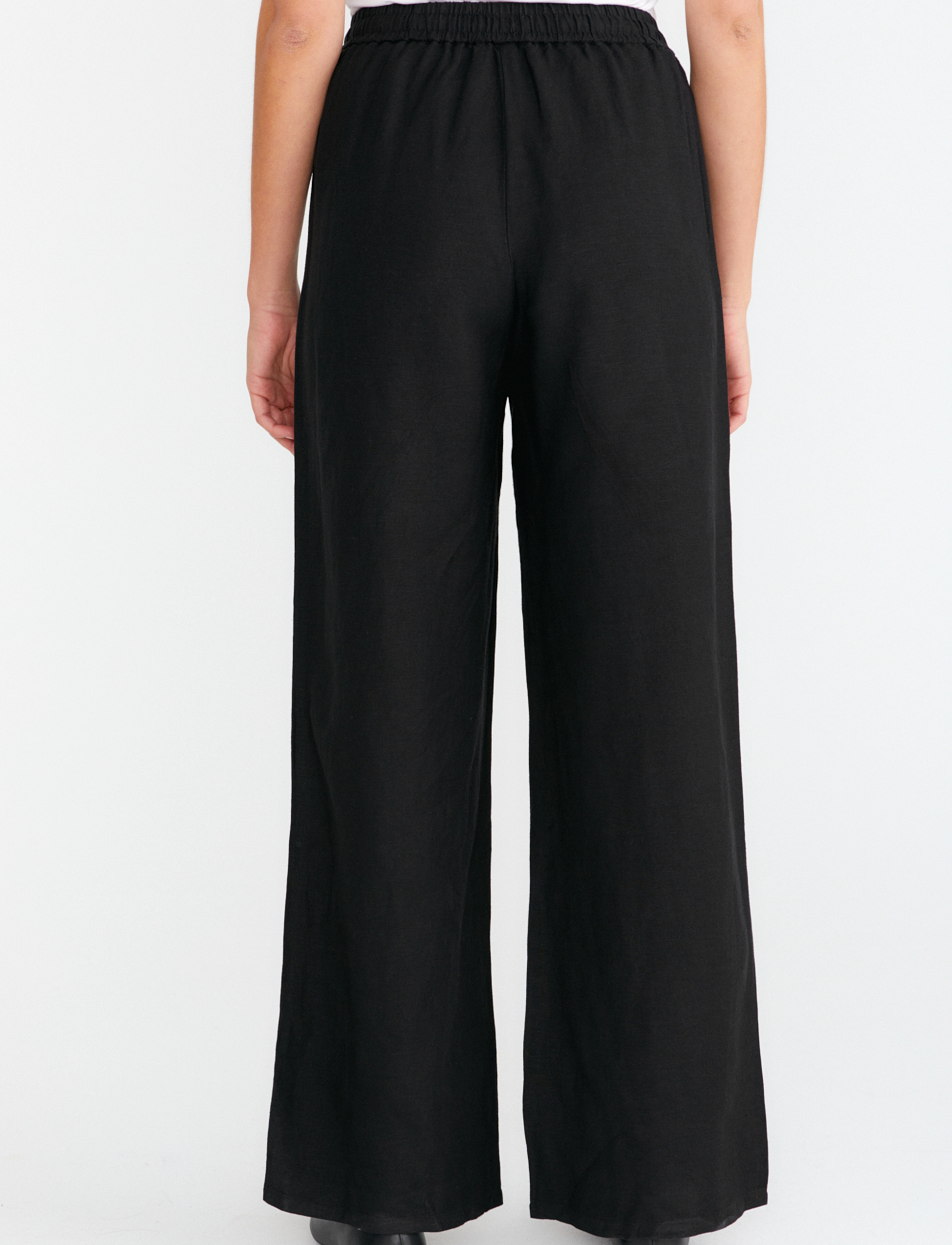 Movesgood - Lovisa trousers - linen trousers - black - 3