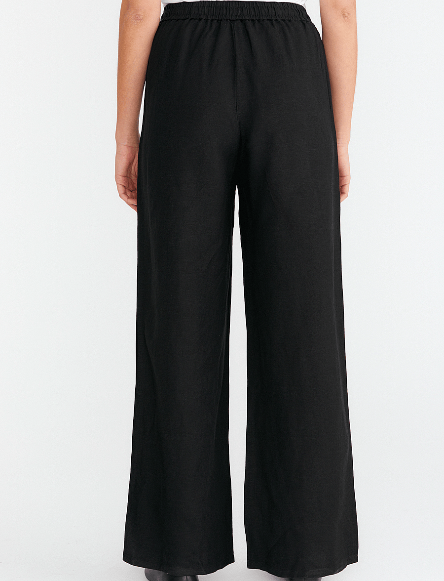 Movesgood - Lovisa trousers - linnebyxor - black - 3