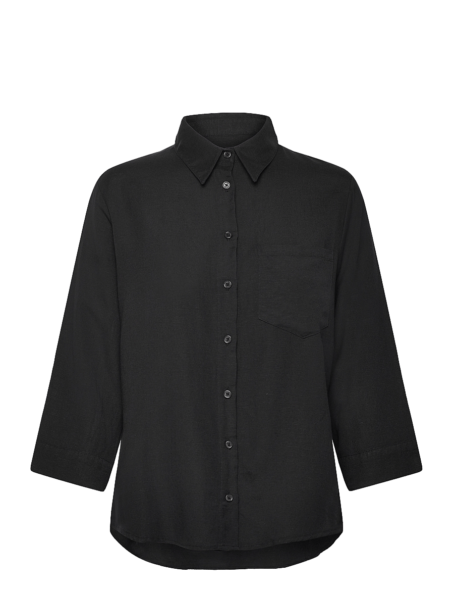 Movesgood - Carolina Shirt - koszule lniane - black - 1