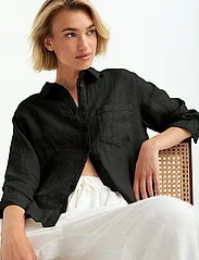 Movesgood - Carolina Shirt - langermede skjorter - black - 0