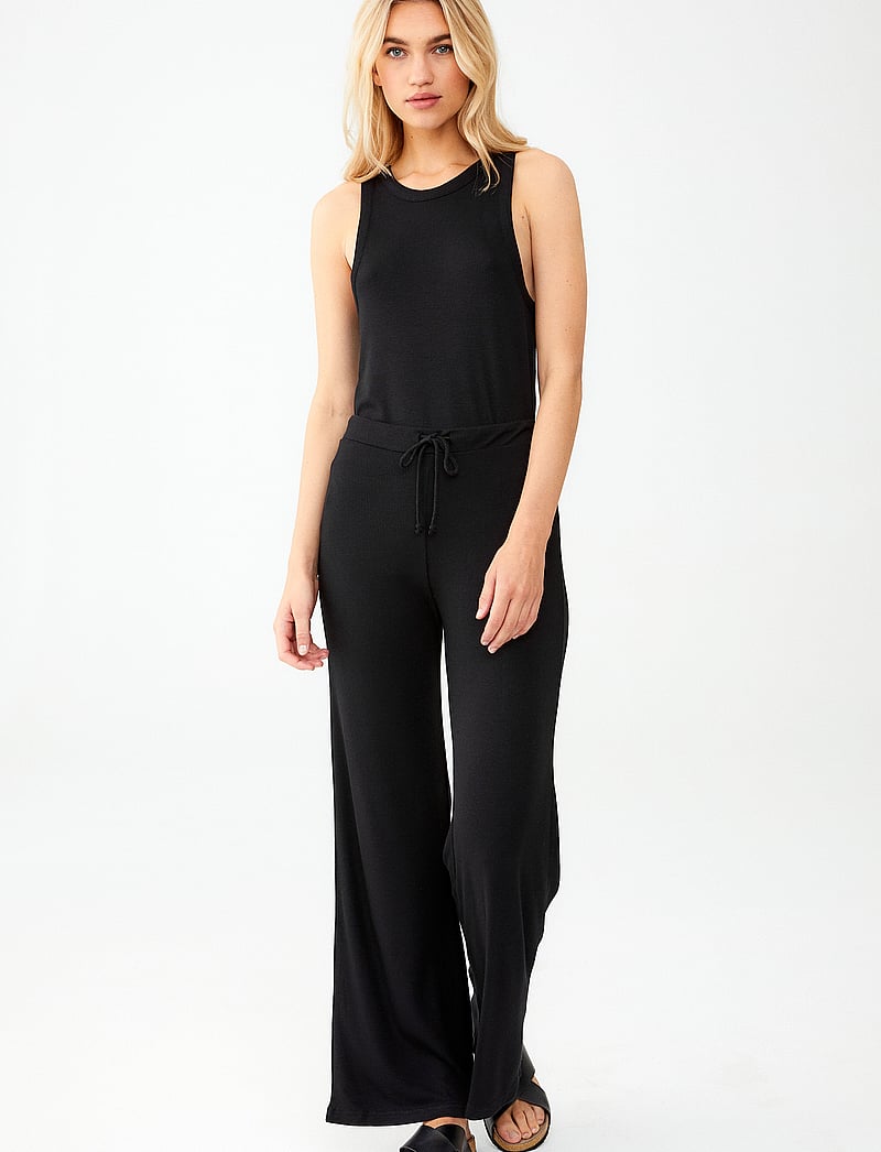 Movesgood - Julia Pants - nachtwäsche & loungewear - black - 3