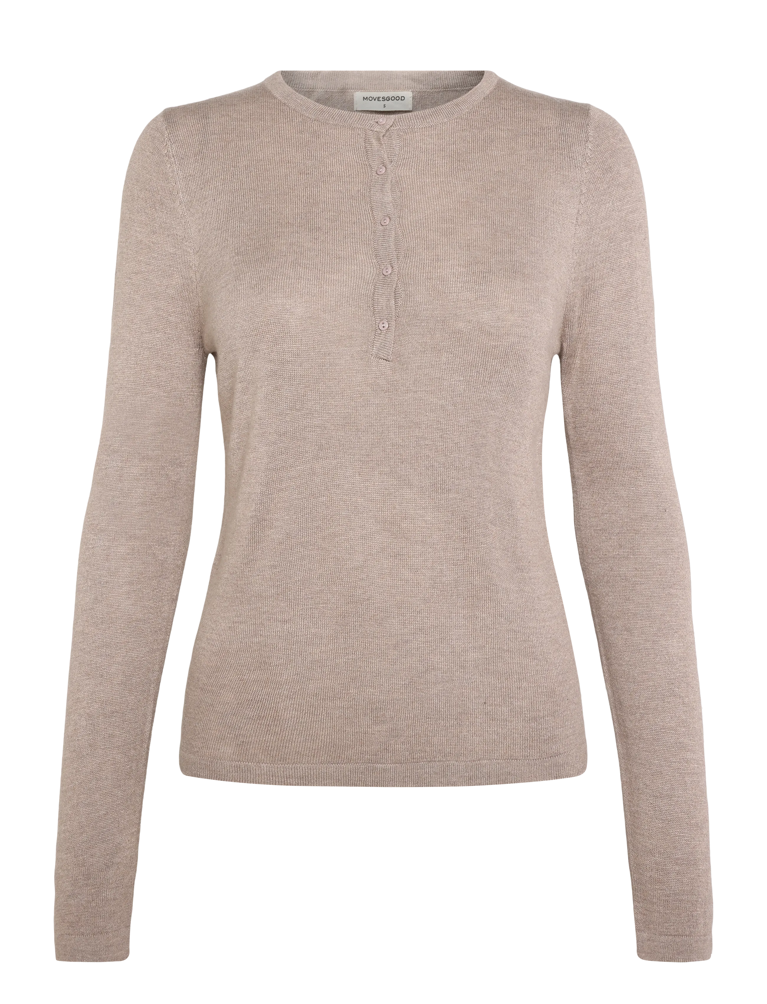 Movesgood Venny Vest Brown S - Strikveste - TAUPE / beige
