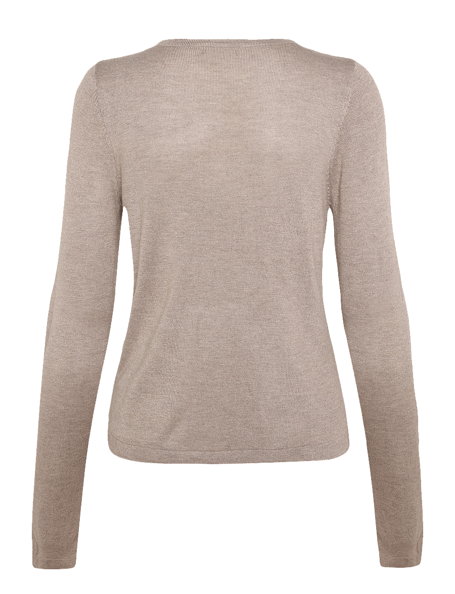 Movesgood - Venny Vest Brown S - strikveste - taupe - 2
