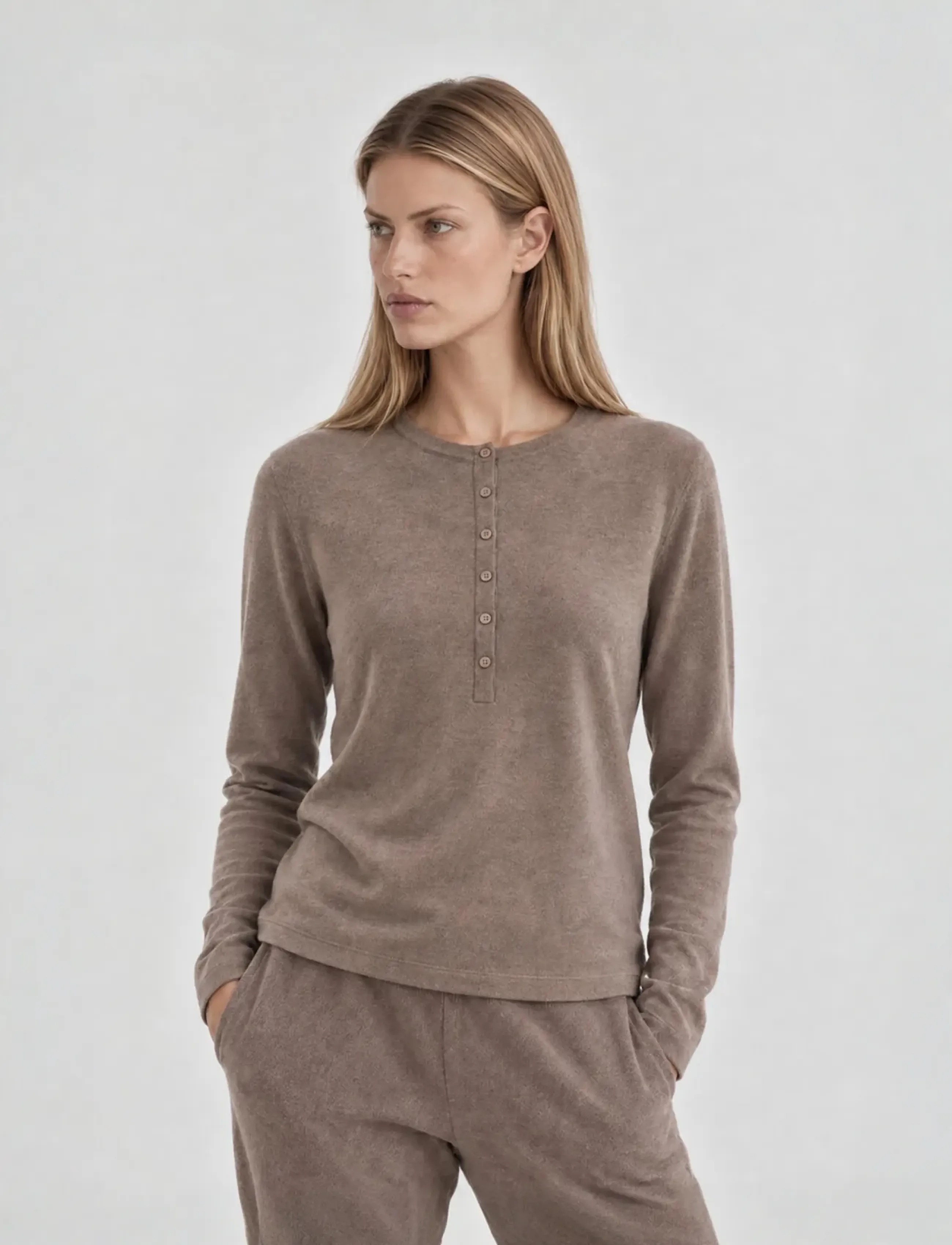 Movesgood - Venny Vest Brown S - strikveste - taupe - 0