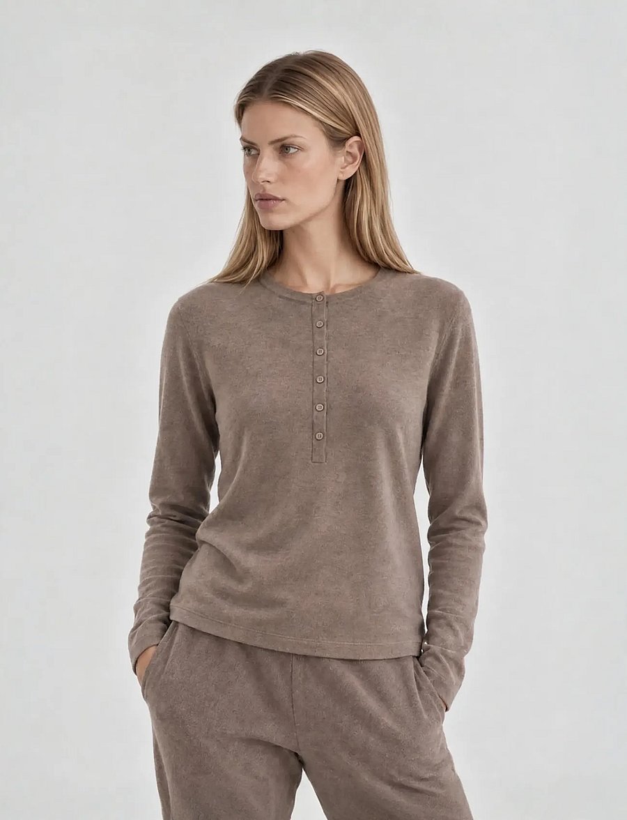Movesgood - Venny Vest Brown S - strikveste - taupe - 0