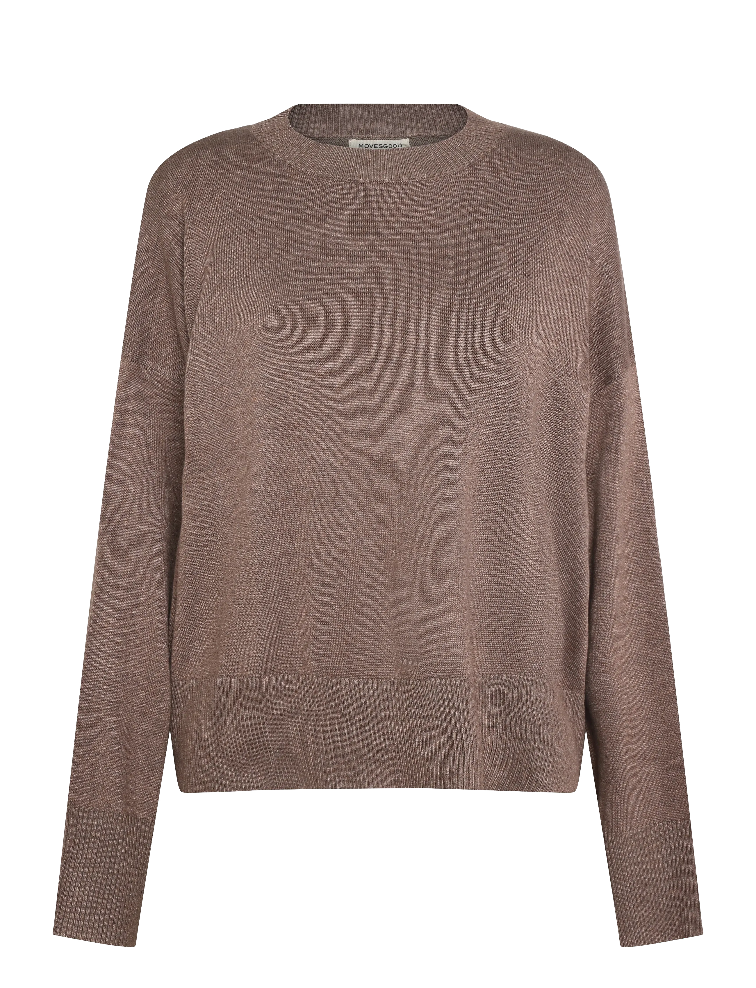 Movesgood Venny Roundneck Brown S - Büromode - BROWN / brown