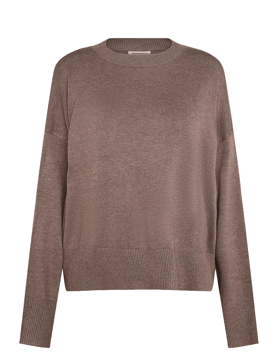 Movesgood - Venny Roundneck Brown S - pullover - brown - 0