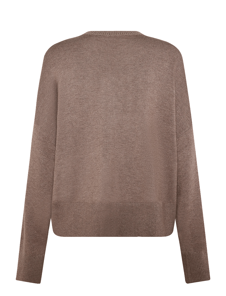 Movesgood - Venny Roundneck Brown S - pullover - brown - 1