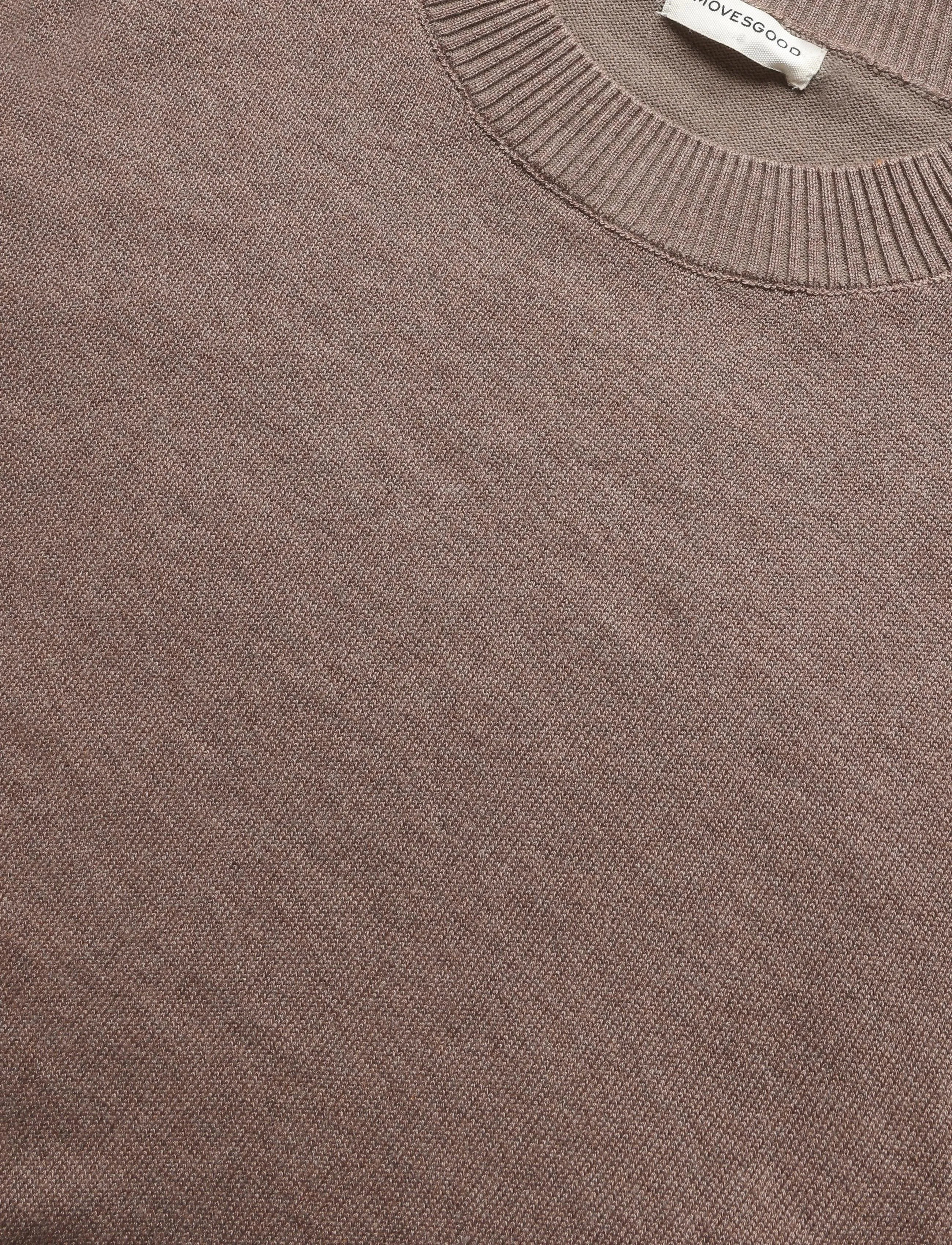 Movesgood - Venny Roundneck Brown S - pullover - brown - 3