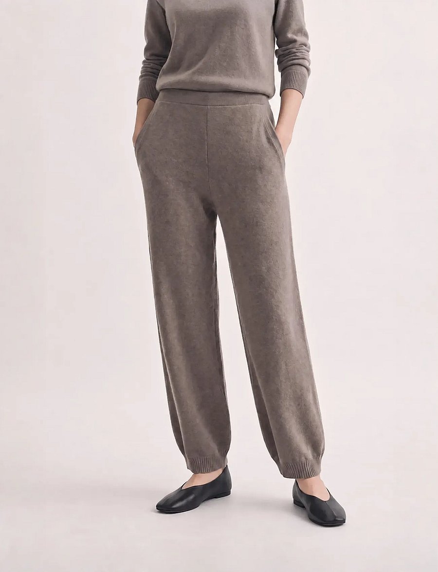 Movesgood - Venny Trousers Brown L/XL - hosen mit geradem bein - brown - 0