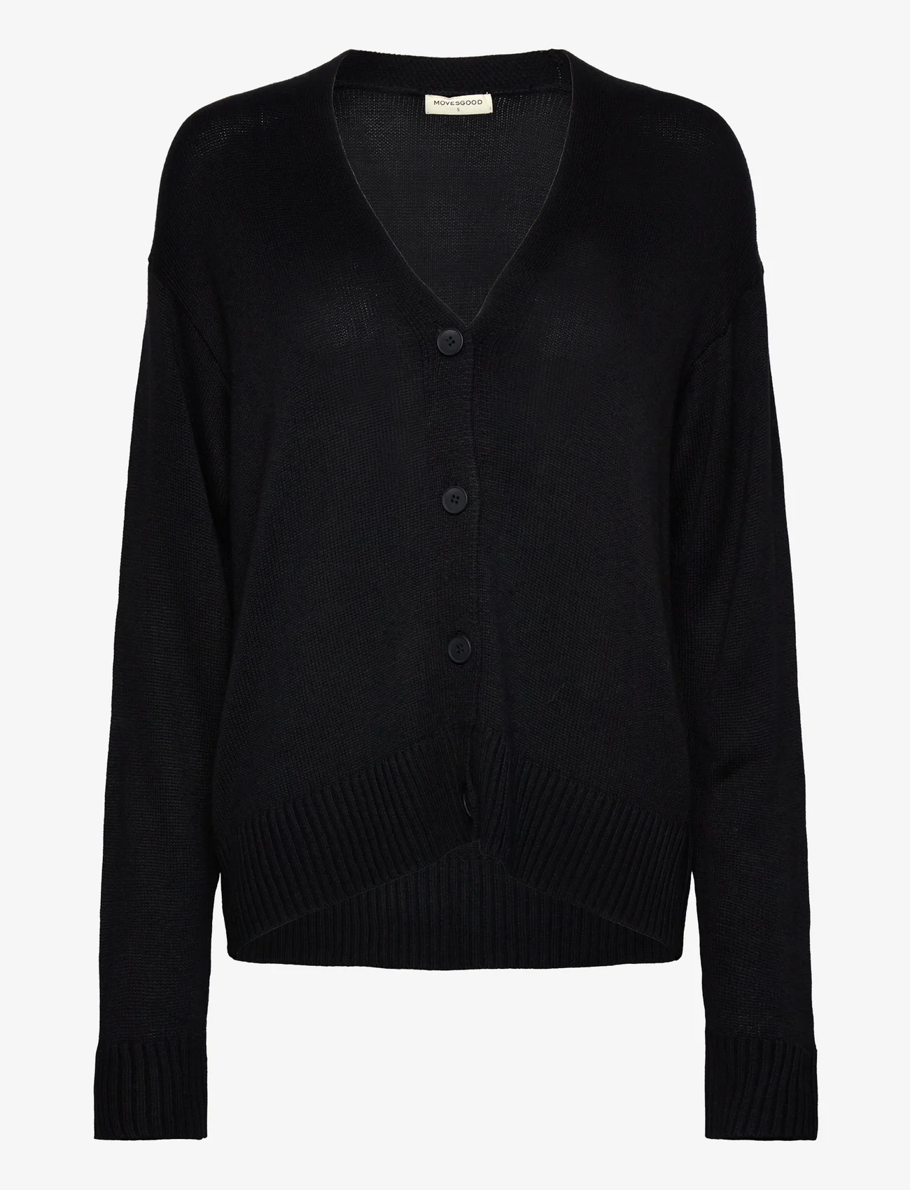 Movesgood - Athena Cardigan - knitwear - black - 0