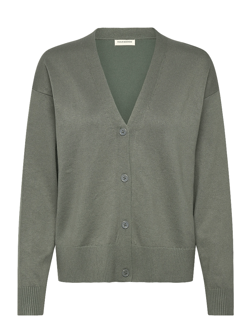 Movesgood - Athena Cardigan - kaschmir - soft khaki - 1