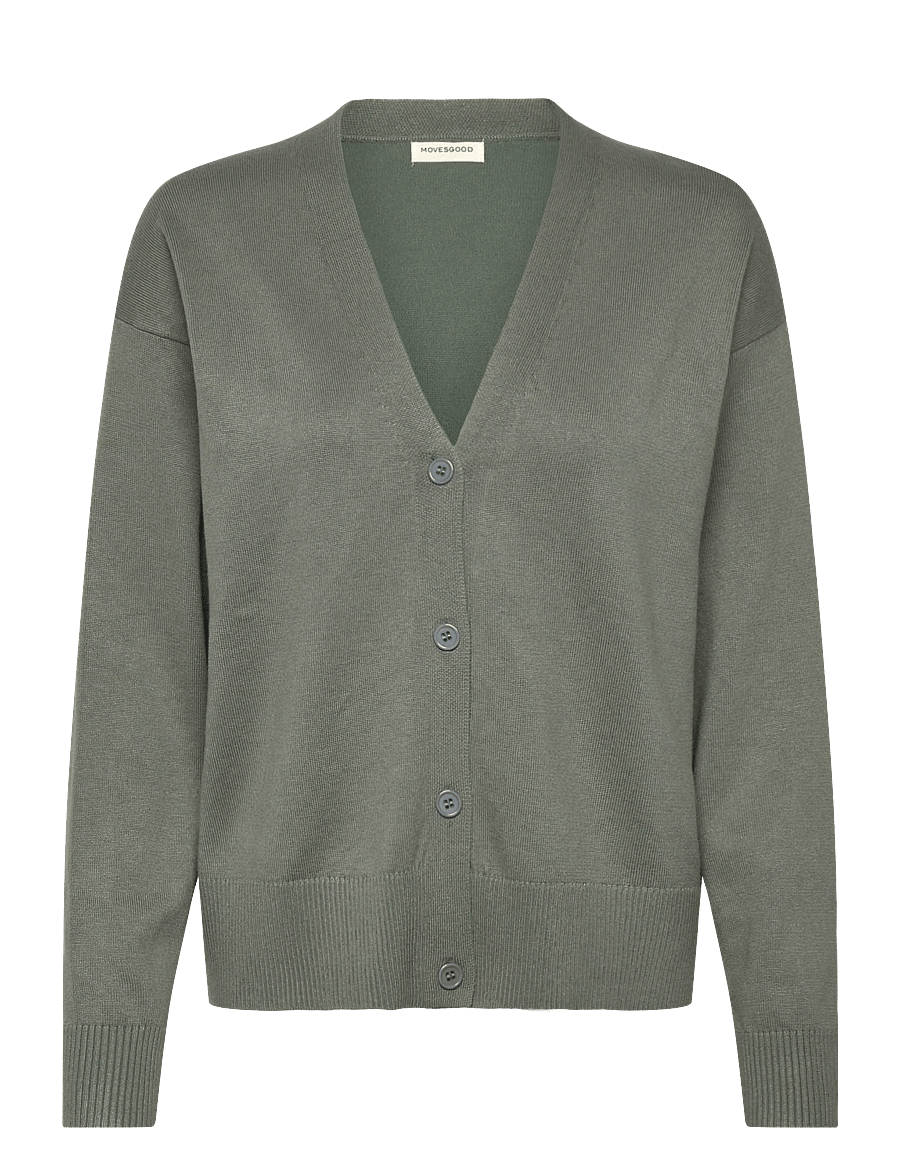 Movesgood - Athena Cardigan - arkityyli - soft khaki - 1