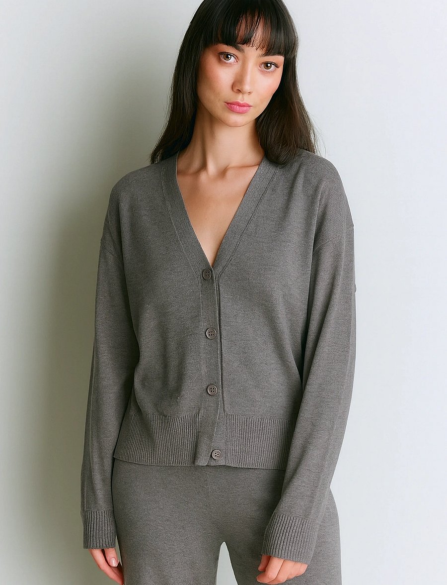 Movesgood - Athena Cardigan - kashmir - stone - 3