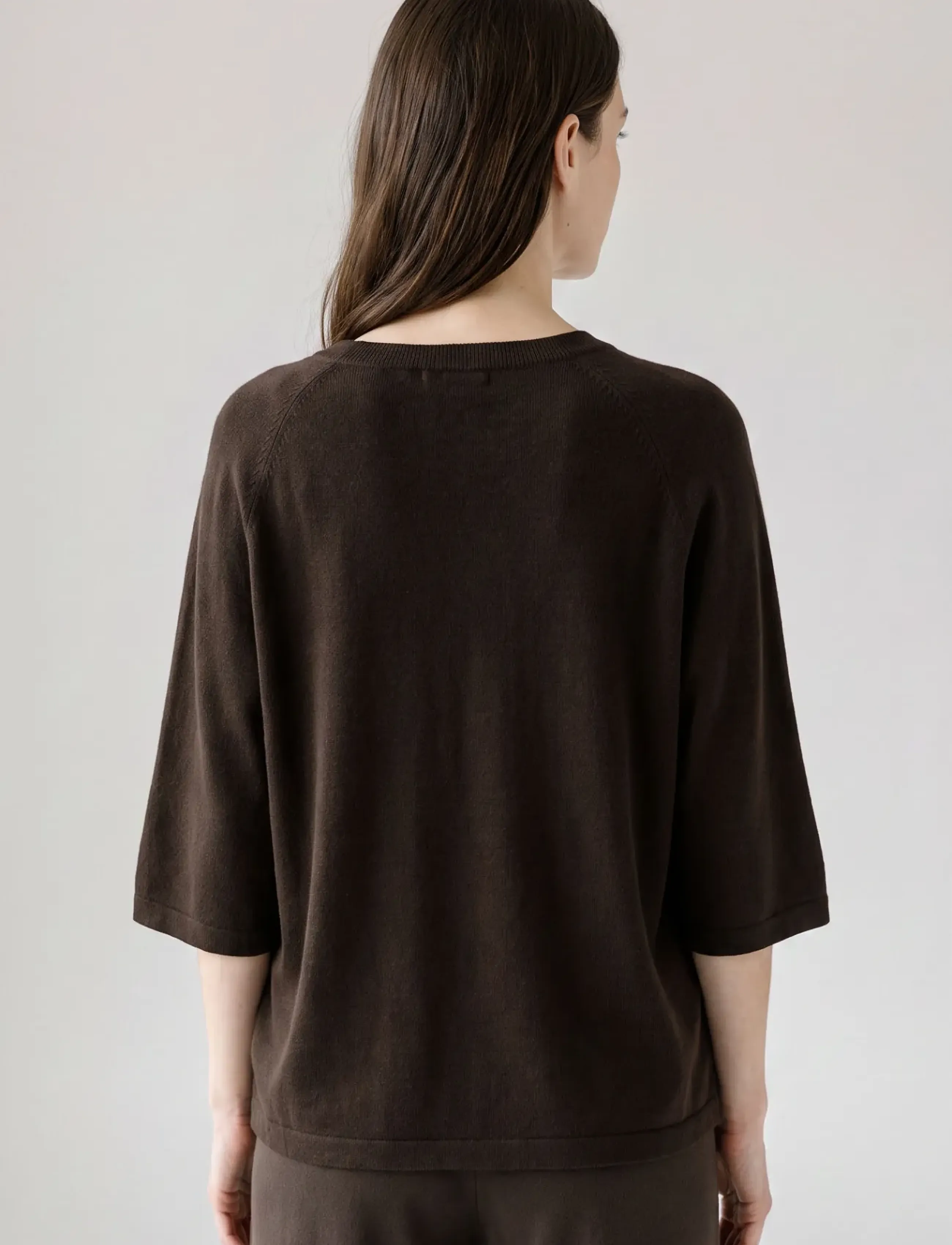 Movesgood - Josefina Top Dark Brown L/XL - pullover - dark brown - 3
