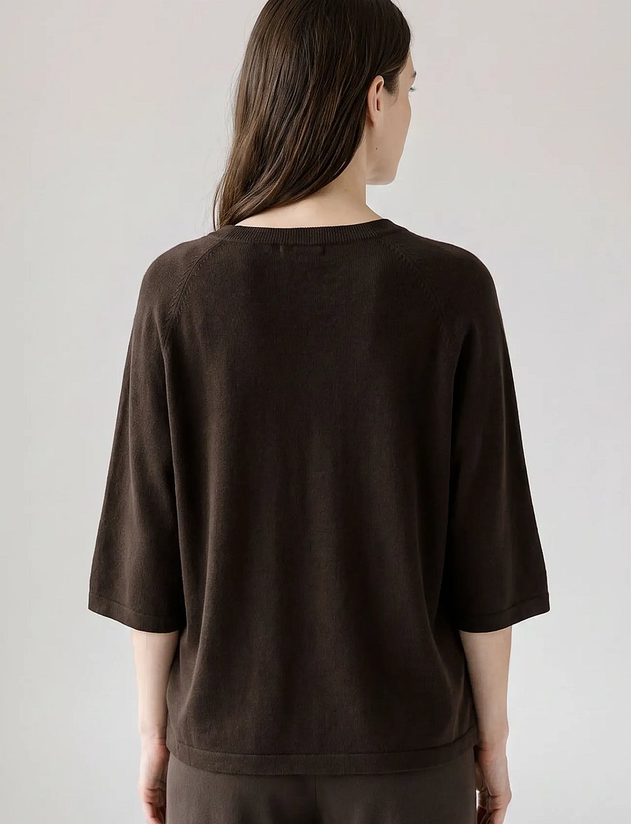 Movesgood - Josefina Top Dark Brown L/XL - pullover - dark brown - 3