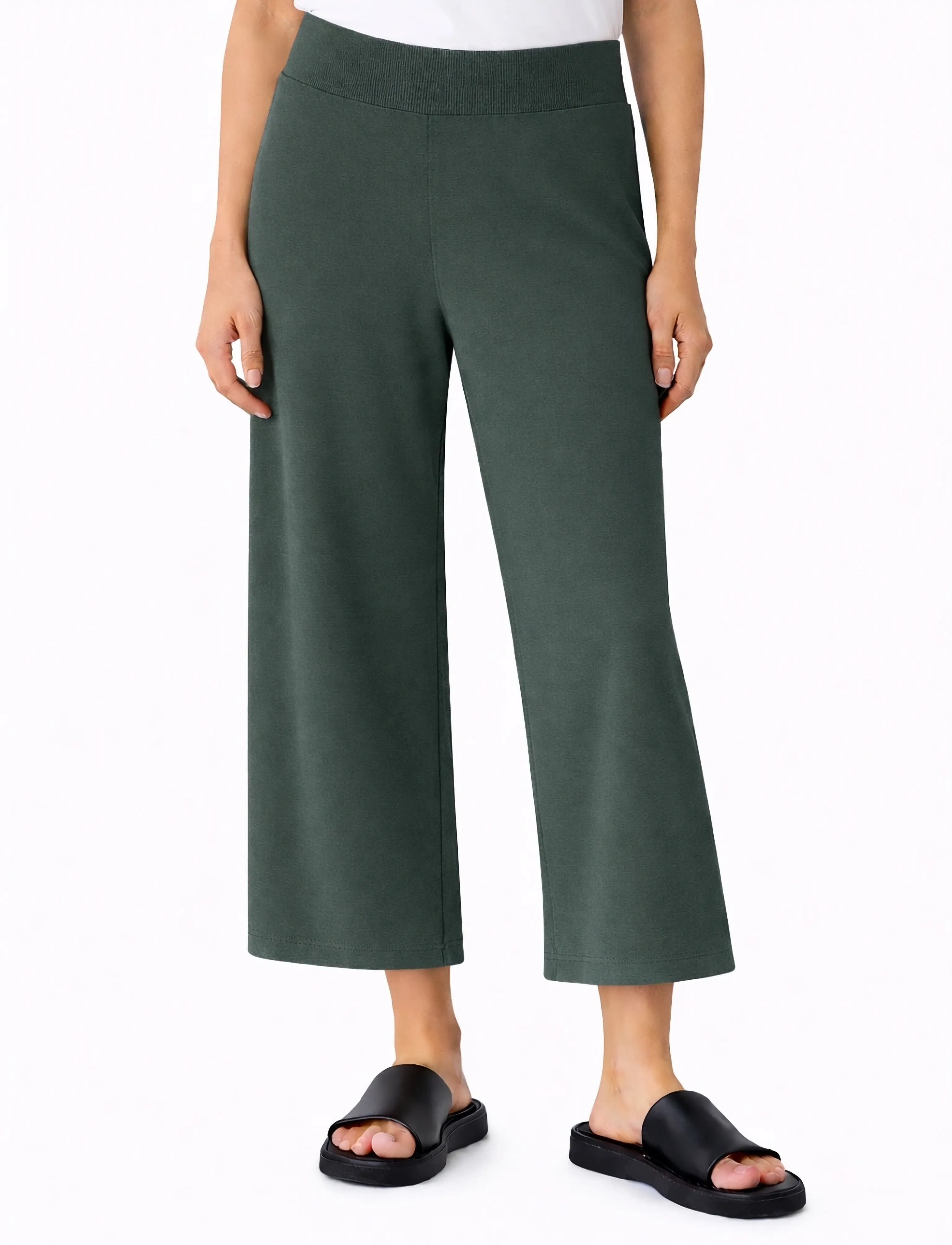 Movesgood Athena Trousers, Kvinder, Strikkede Culottebukser, Kakigrøn, Str: XS