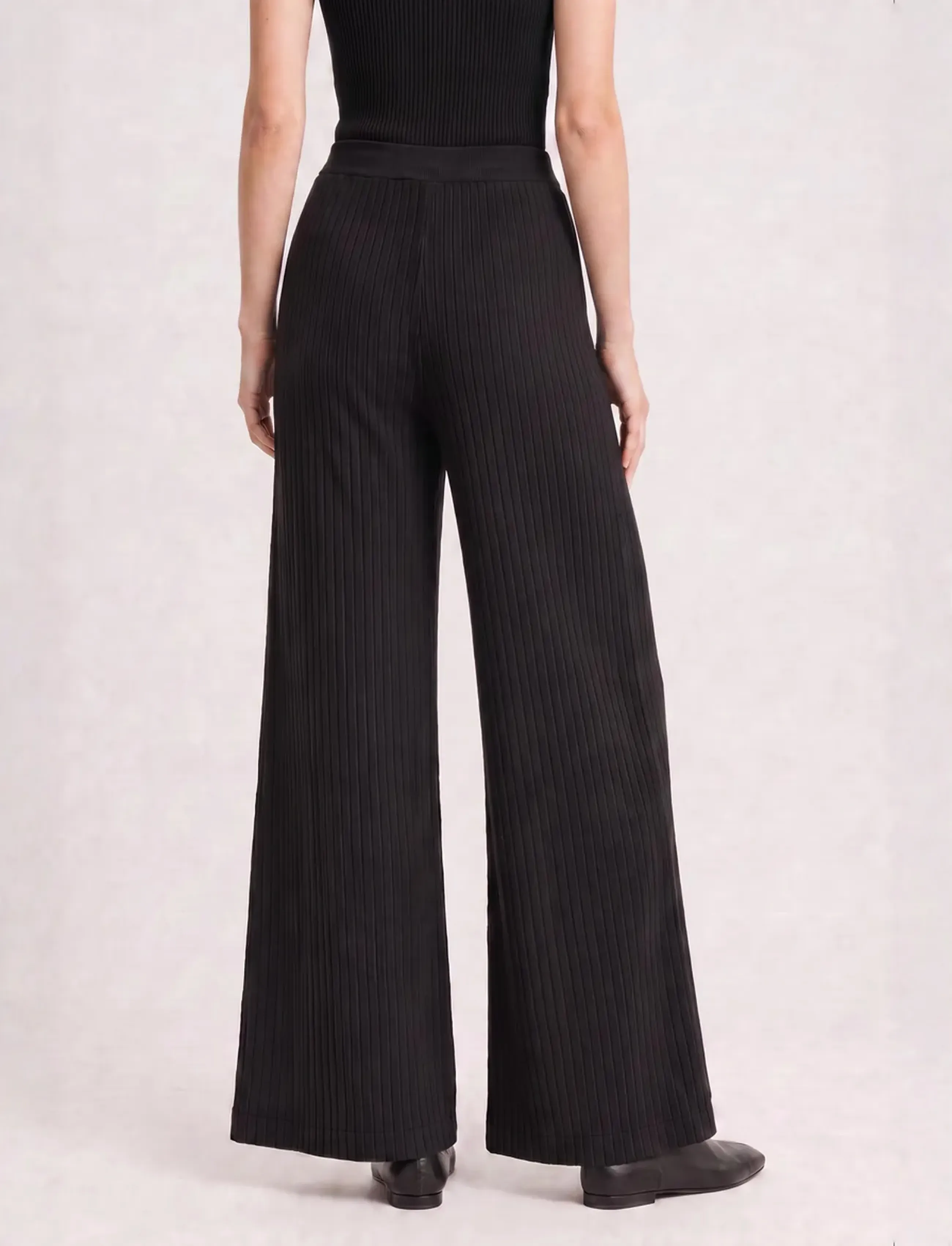 Movesgood - Me Wide Trousers Black XS - hosen mit weitem bein - black - 3