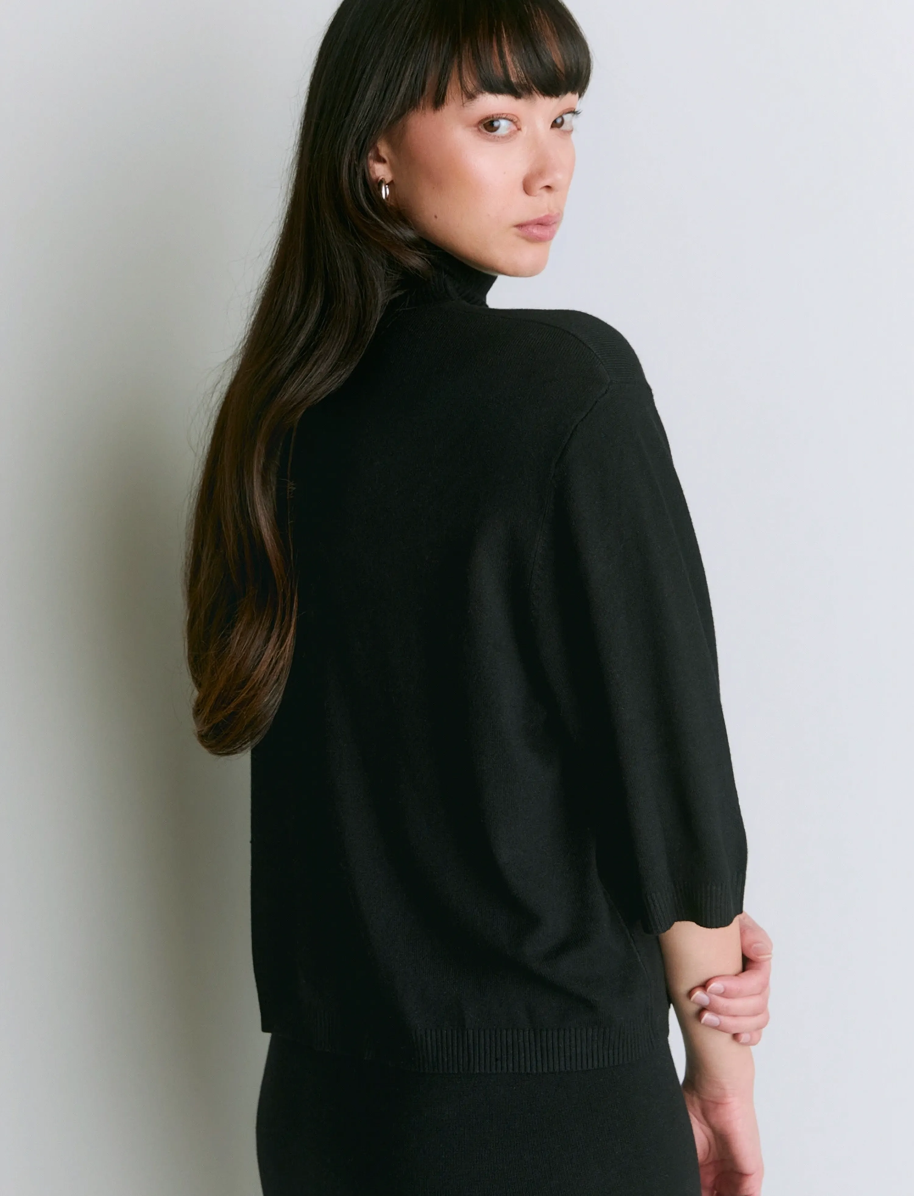 Movesgood - Tio Top - kõrge kaelusega džemprid - black - 4