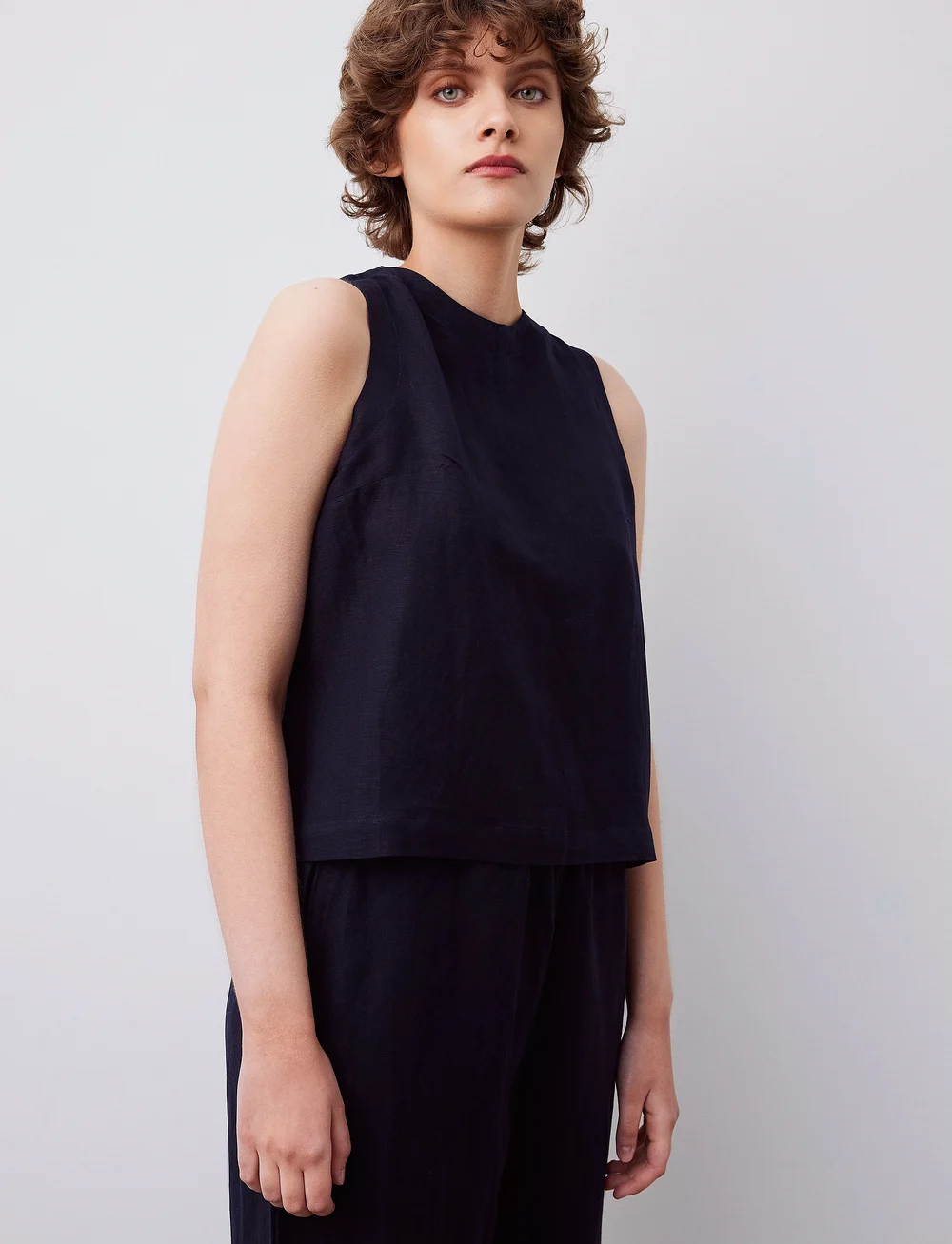 Movesgood - Noor Tank Top - Ärmellose tops - dark blue - 3