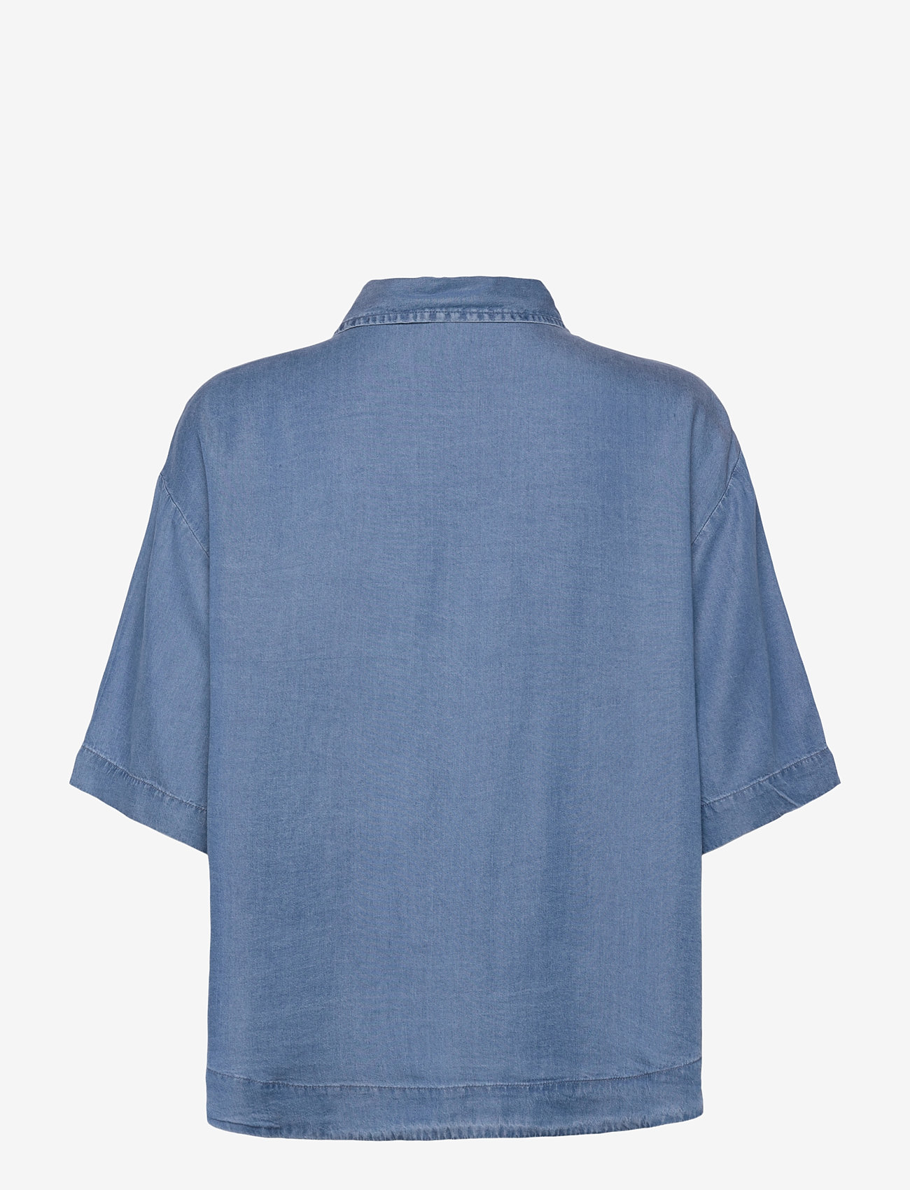 Movesgood - Lyon shirt - linasest riidest särgid - denim blue - 1