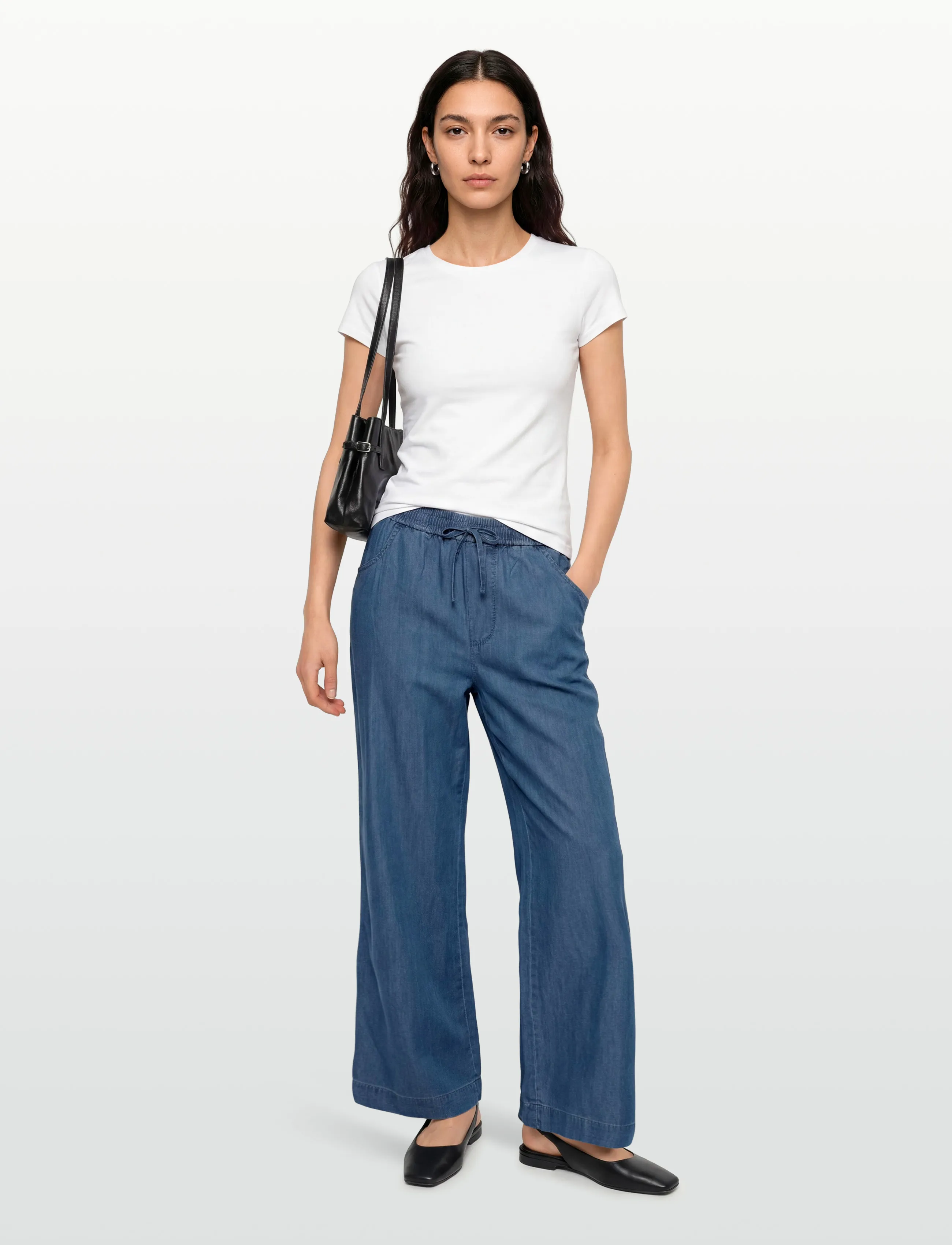 Movesgood Lyon Trousers Denim Blue, S, Blue, Nat- Og Loungewear > Bukser, Dame