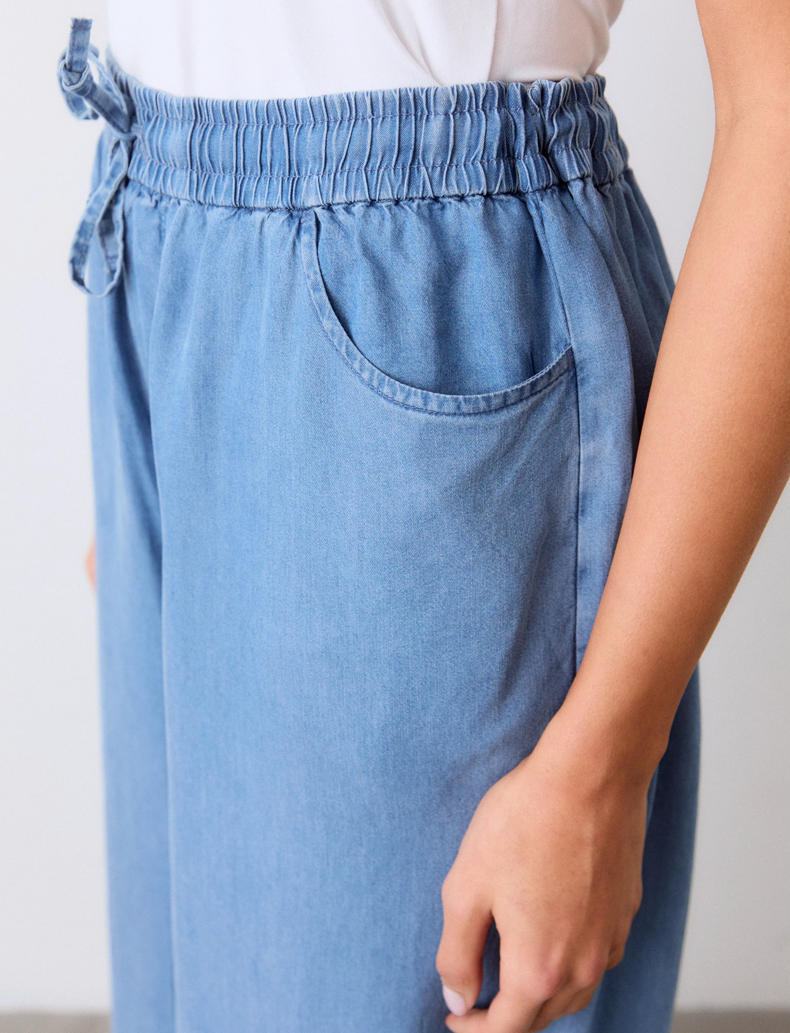Movesgood - Lyon Trousers Denim Blue - denim blue - 4