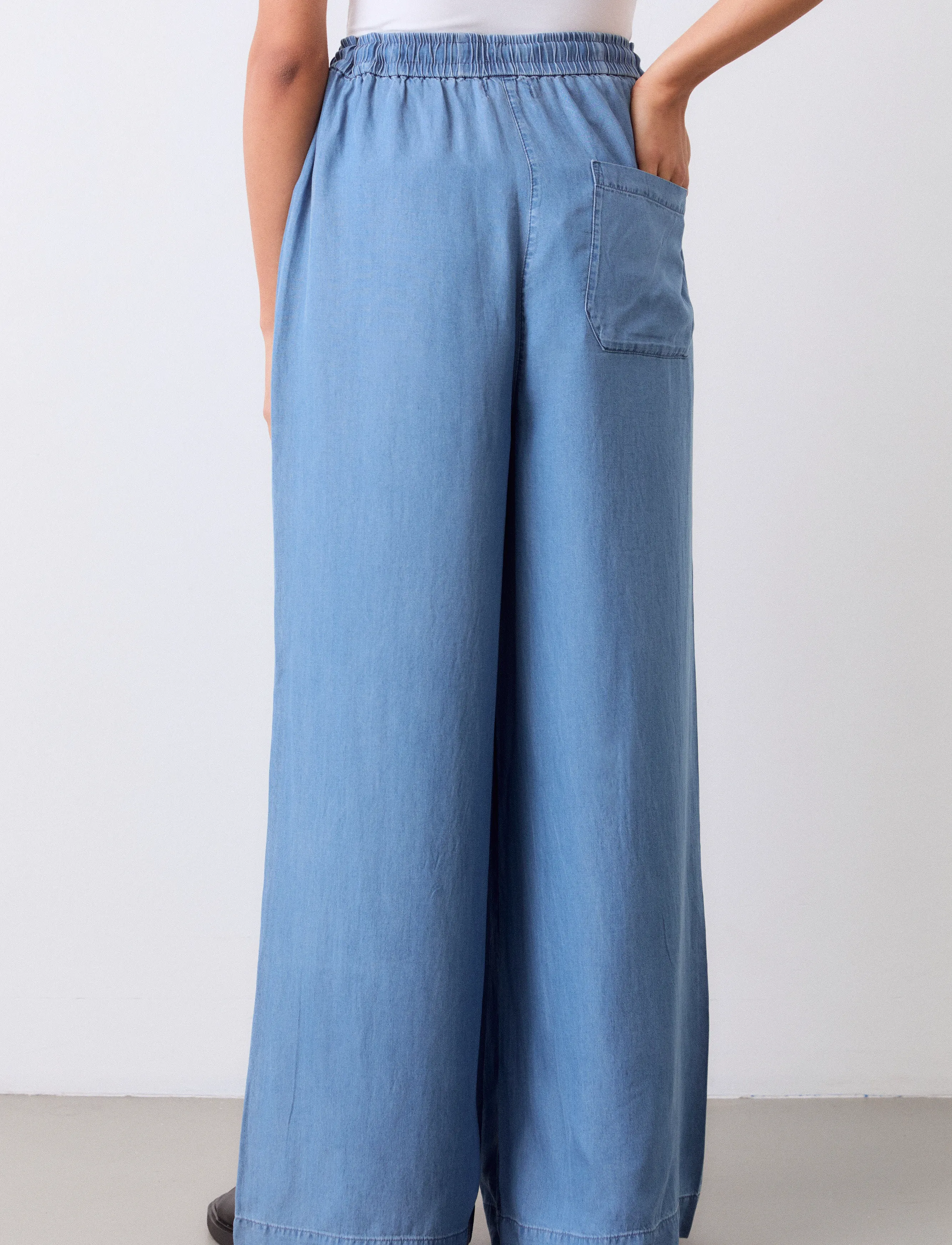 Movesgood - Lyon Trousers Denim Blue - denim blue - 5
