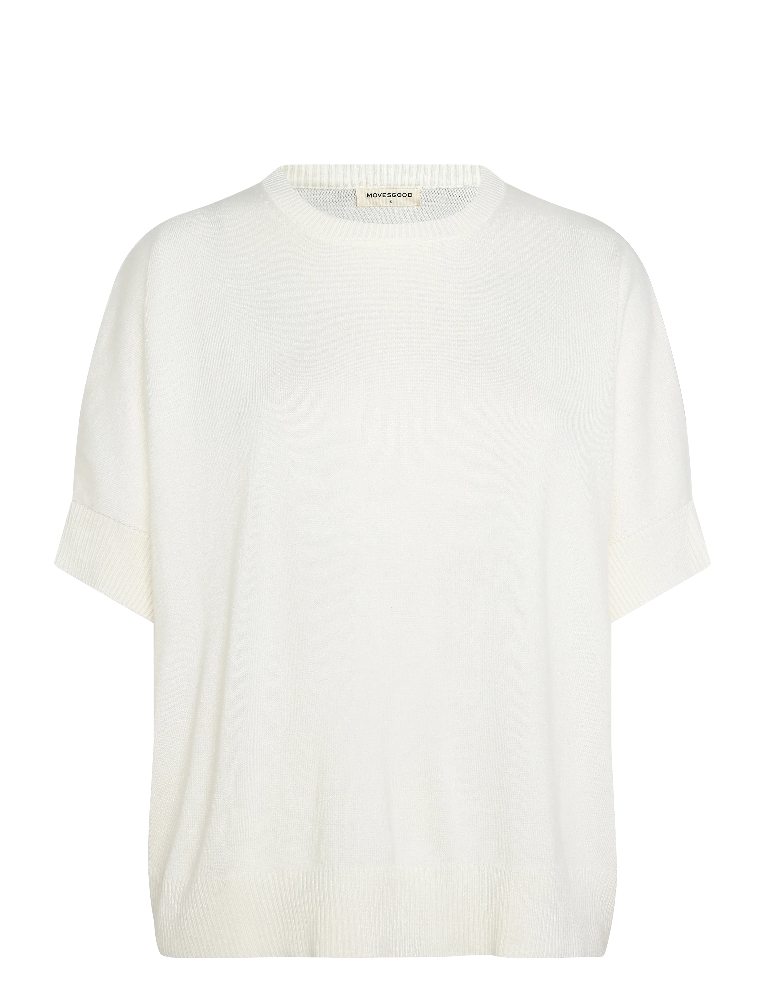 Movesgood Ozzy Top Ecru S - Stickade tröjor - ECRU / cream