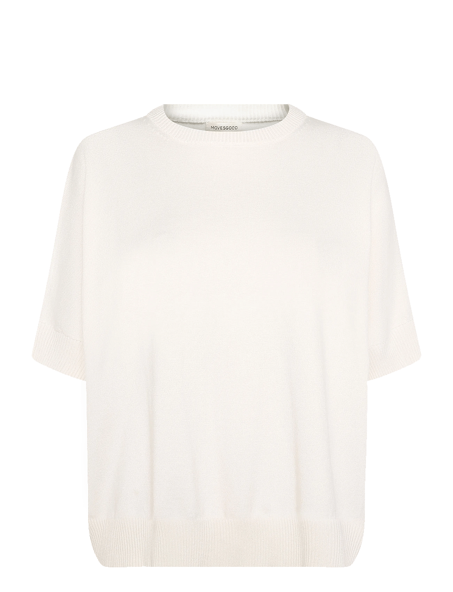 Movesgood - Ozzy Top Ecru M - striktrøjer - ecru - 1