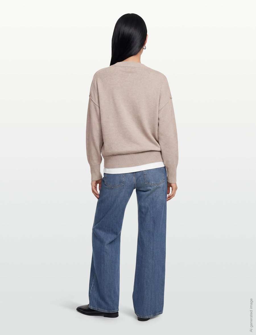 Movesgood - Clara Boxy Sweater - kašmiir - greige - 4