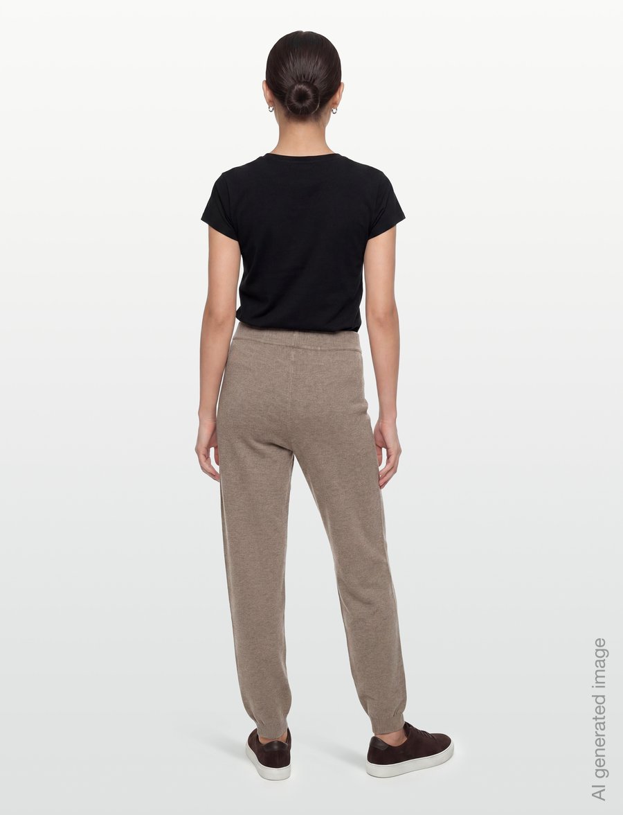 Movesgood - Bell Trousers Grey Melange XS - igapäevane stiil - brown - 5