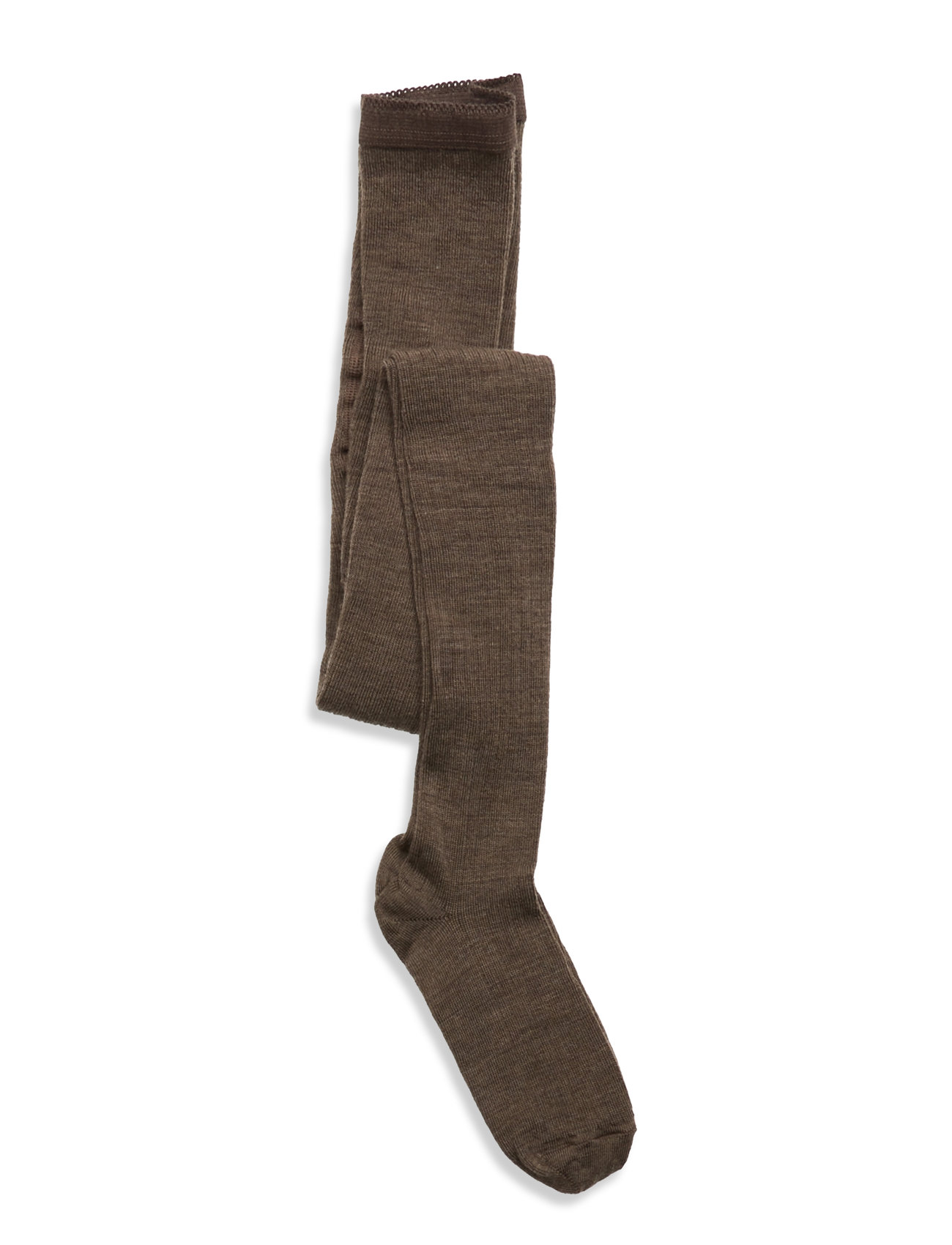 MP 128 Ull Rib Strømpebukse Brown Melange str. 60