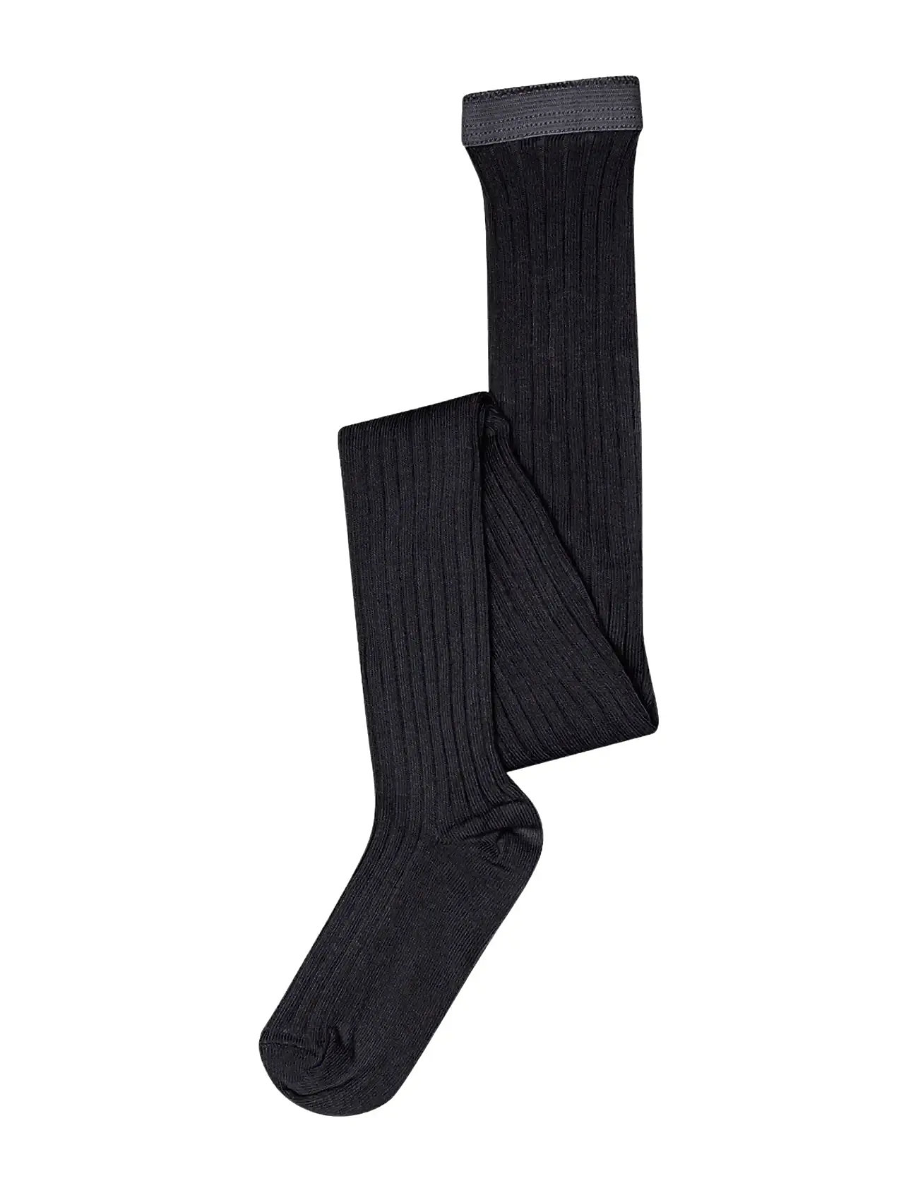 MP 130 Cotton Rib Tights 08 Black str. 6-12 mdr/70 cm