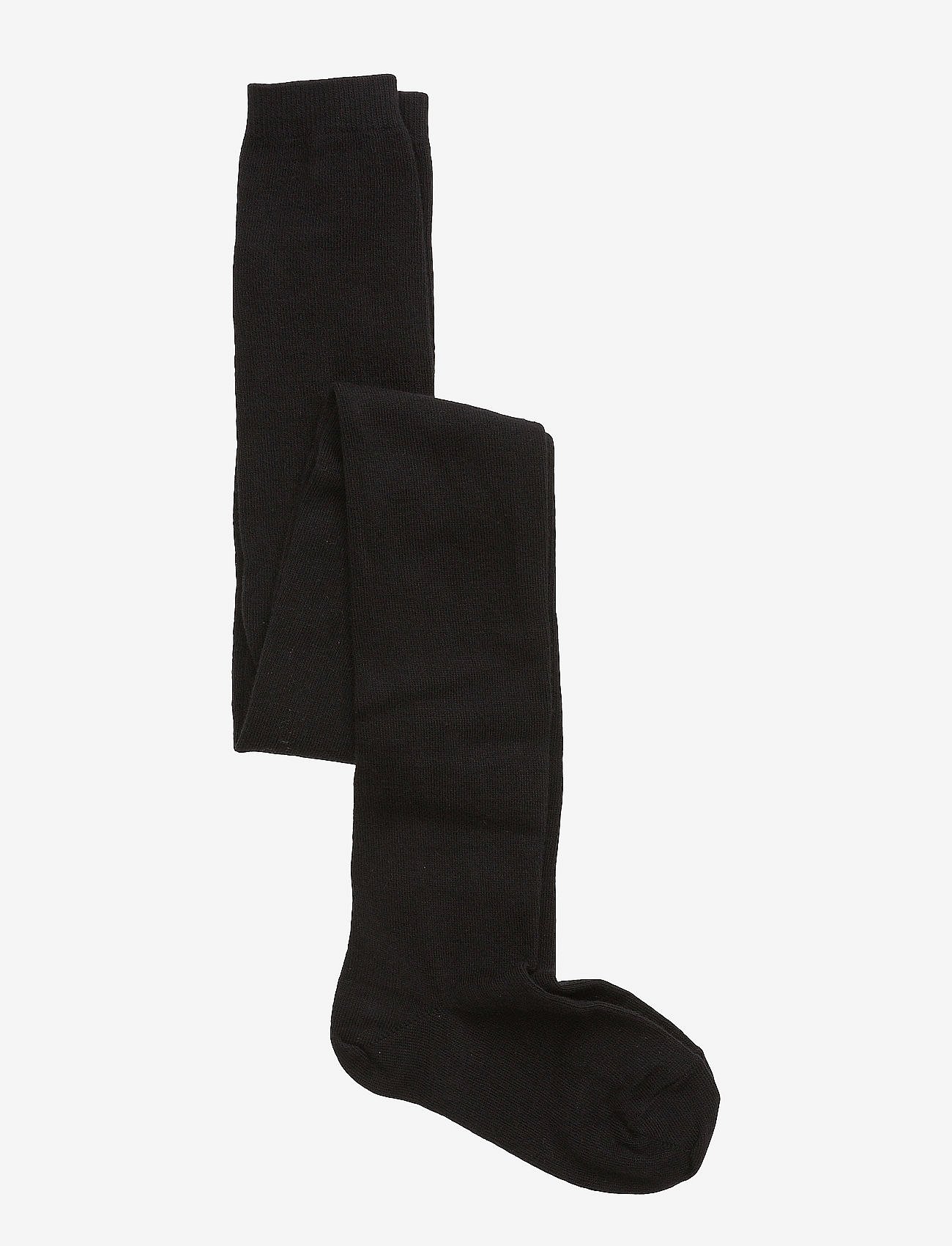 MP 326 Cotton Plain Tights 08 Black str. 7-8år/130 cm