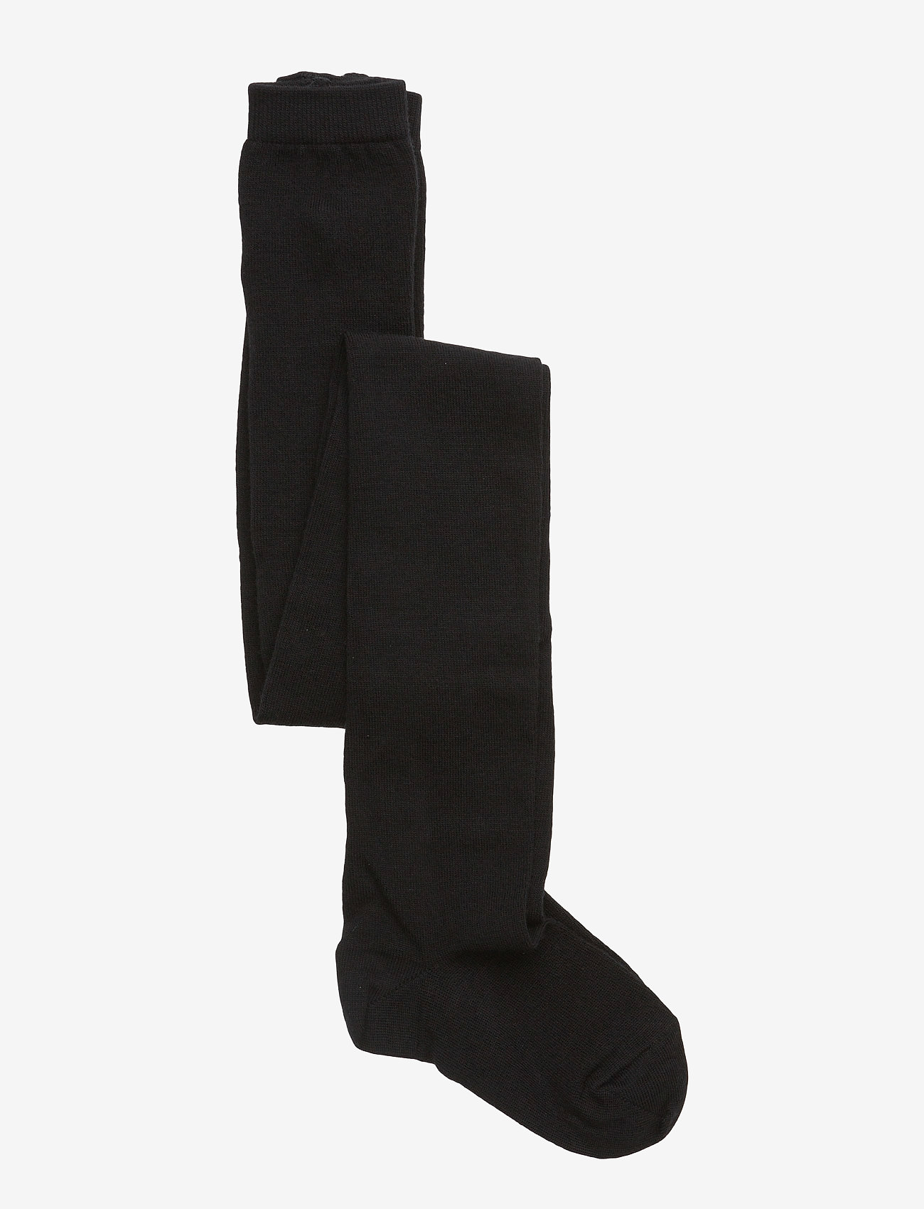 MP 327 Wool/Cotton Plain Tights Black 08 str. 1år/80 cm