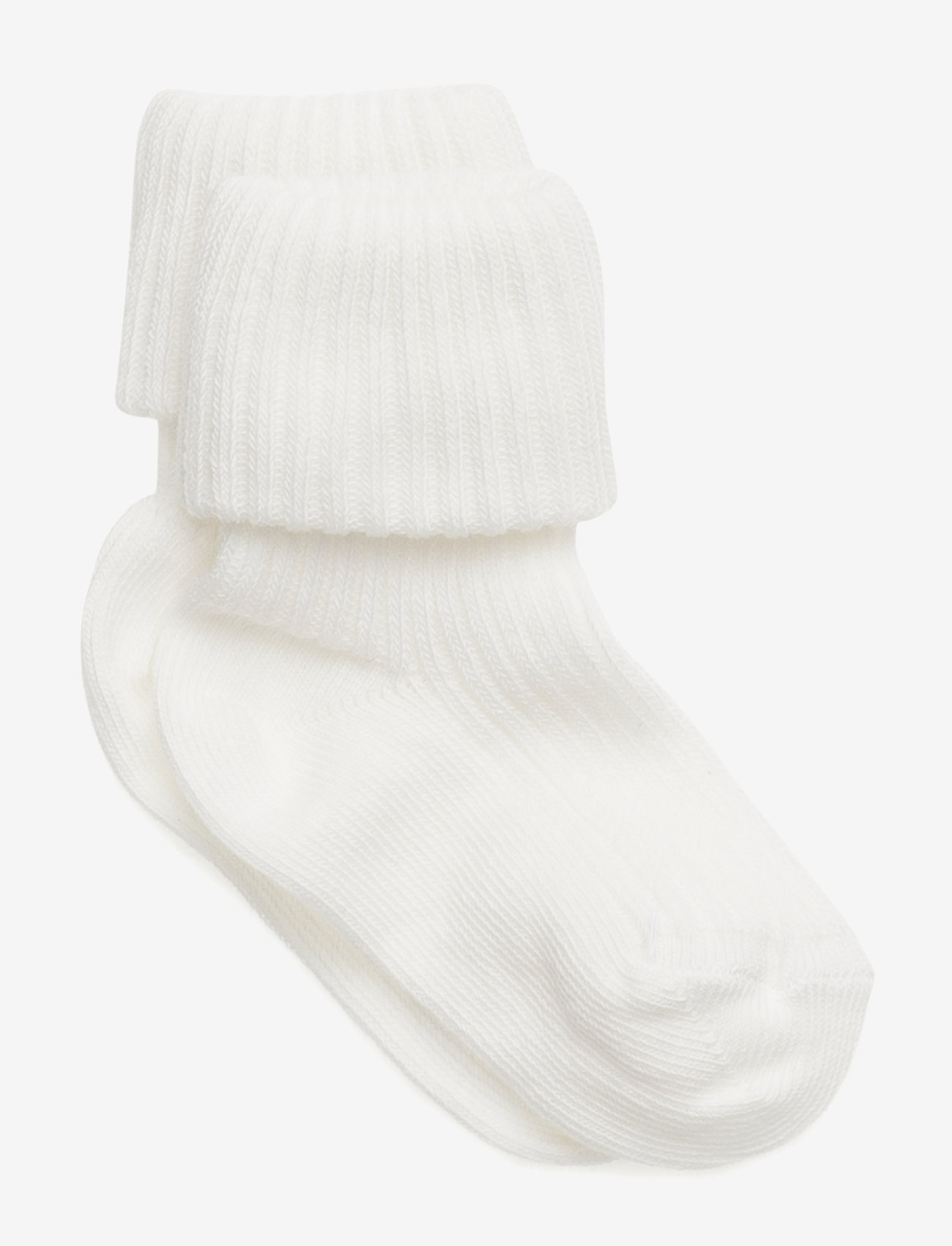 mp Denmark - Cotton rib baby socks - ungbarnasokkar - snow white - 0