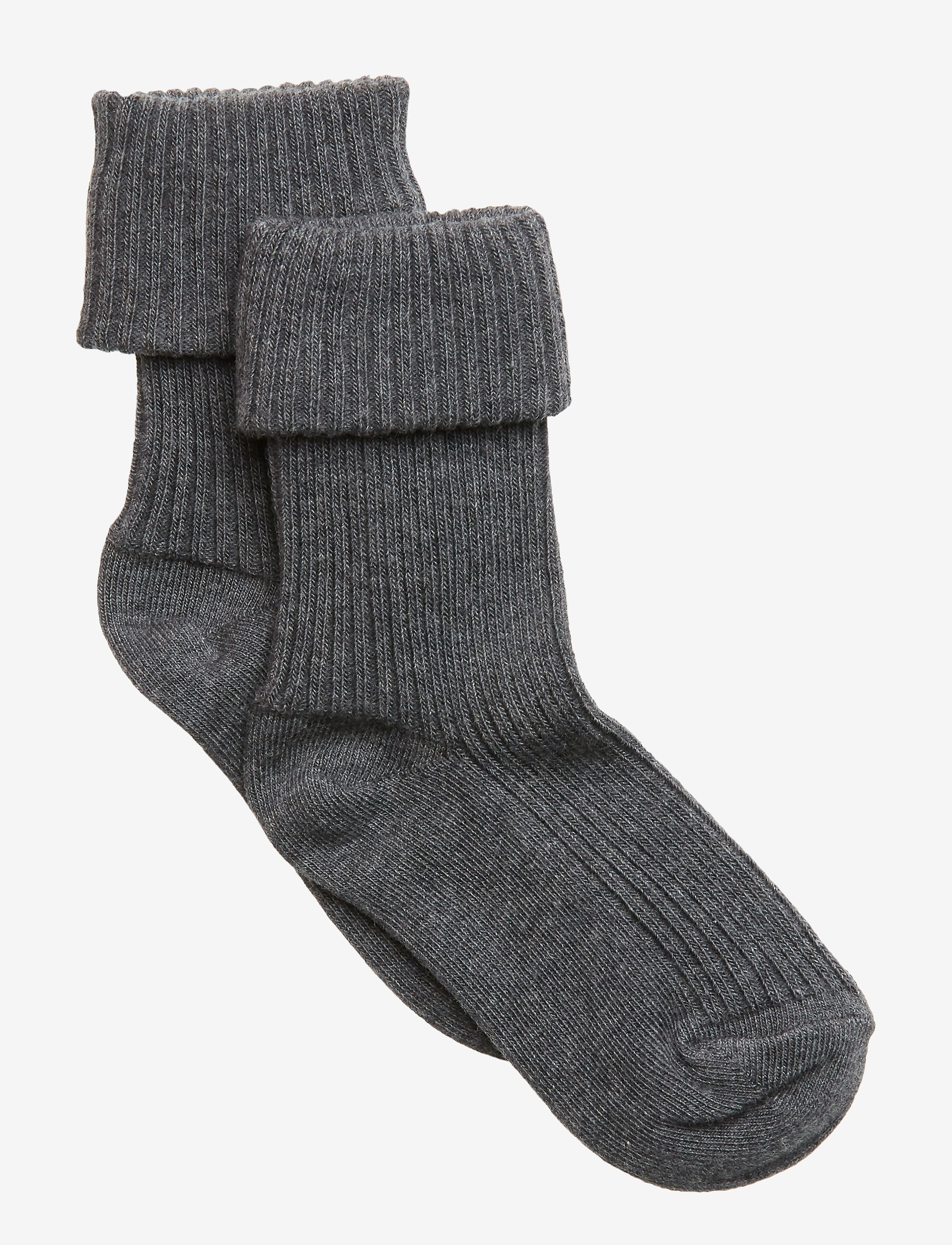 mp Denmark Cotton rib baby socks - mp Kids - DARK GREY MELANGE / grey