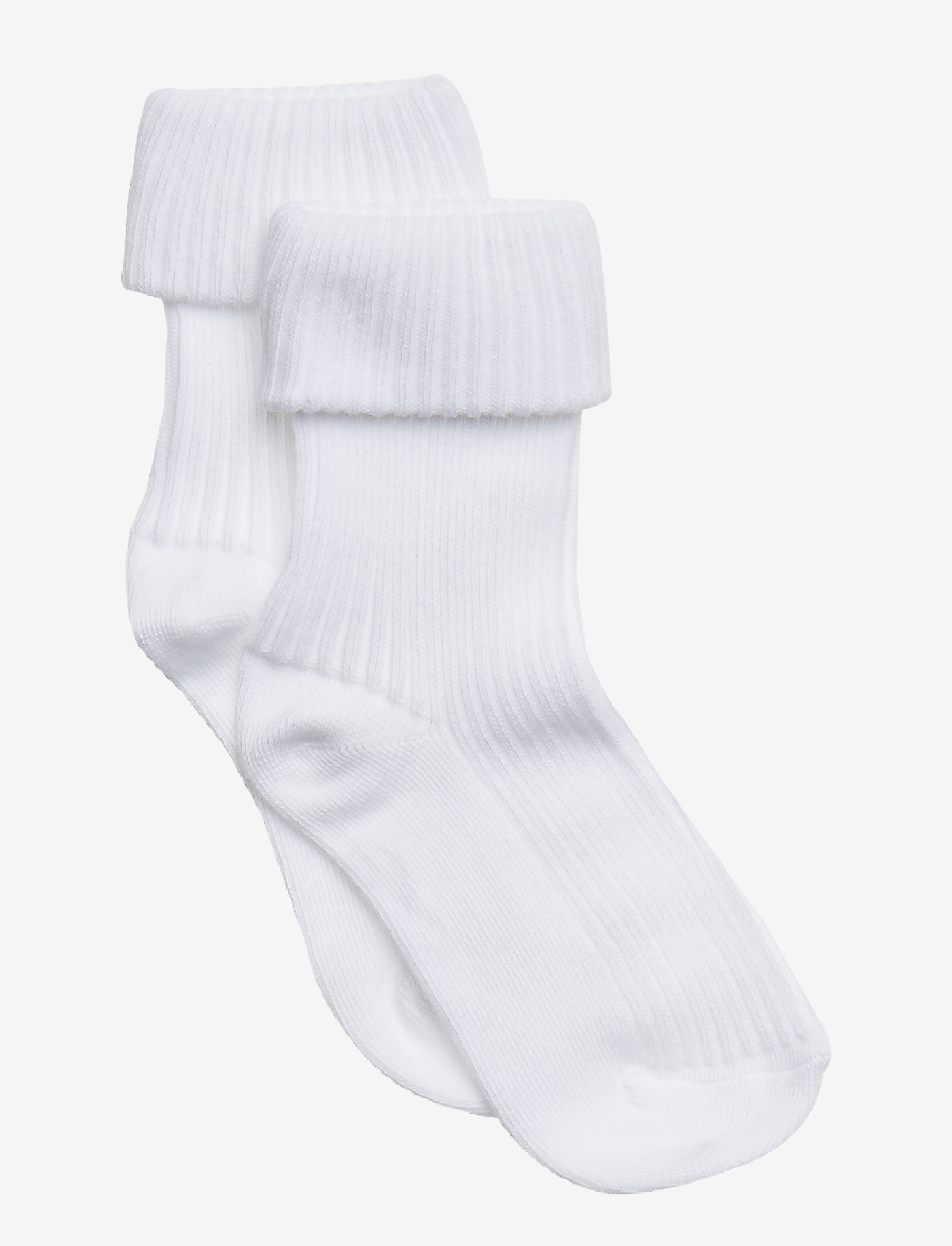 mp Denmark Cotton Rib Baby Socks, Børn, Ribbede Babysokker, Hvid, Str: 19/21